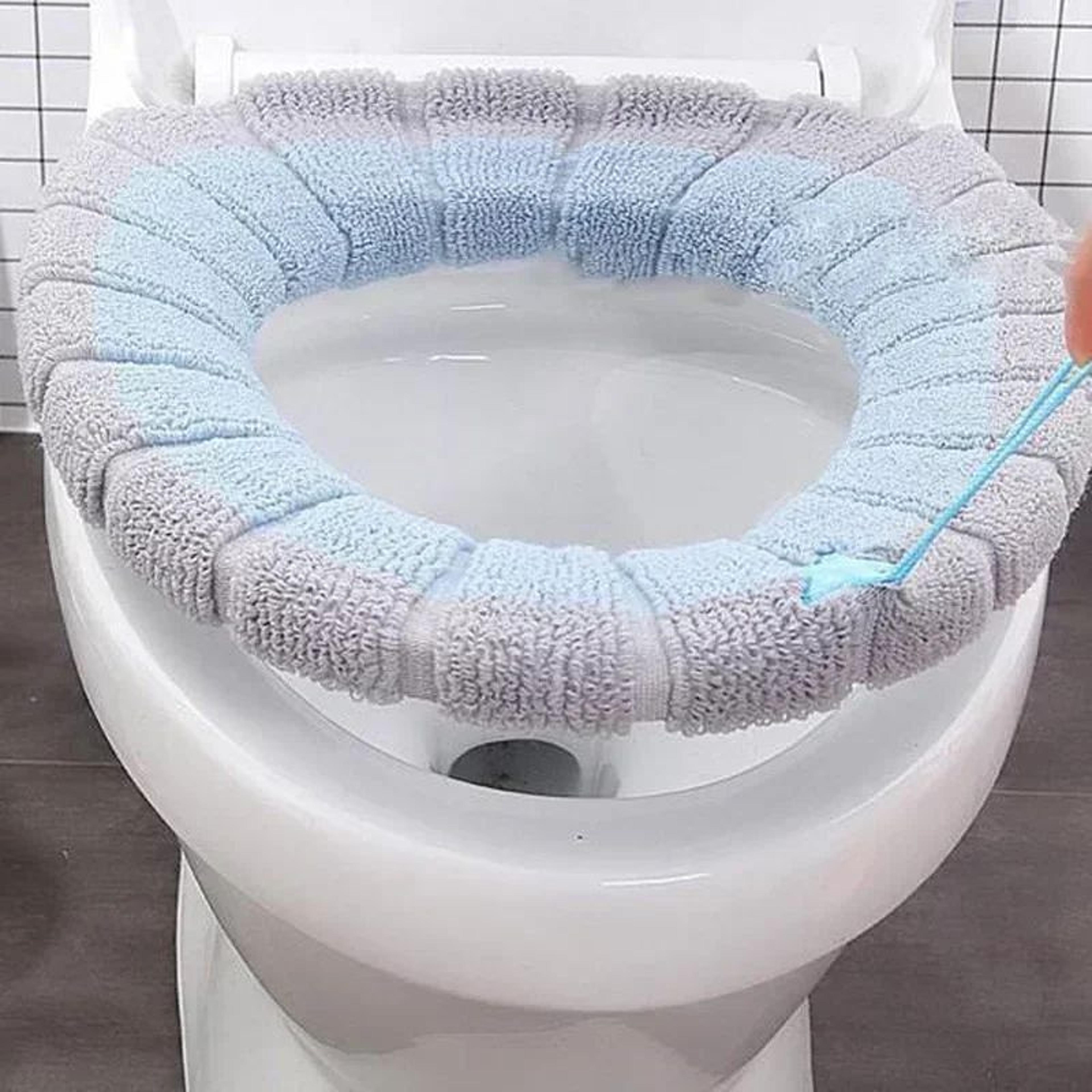 Thickened Toilet Seat Cover Pad  Warm Washable  NonSlip Soft Toilet Seat Cover 2