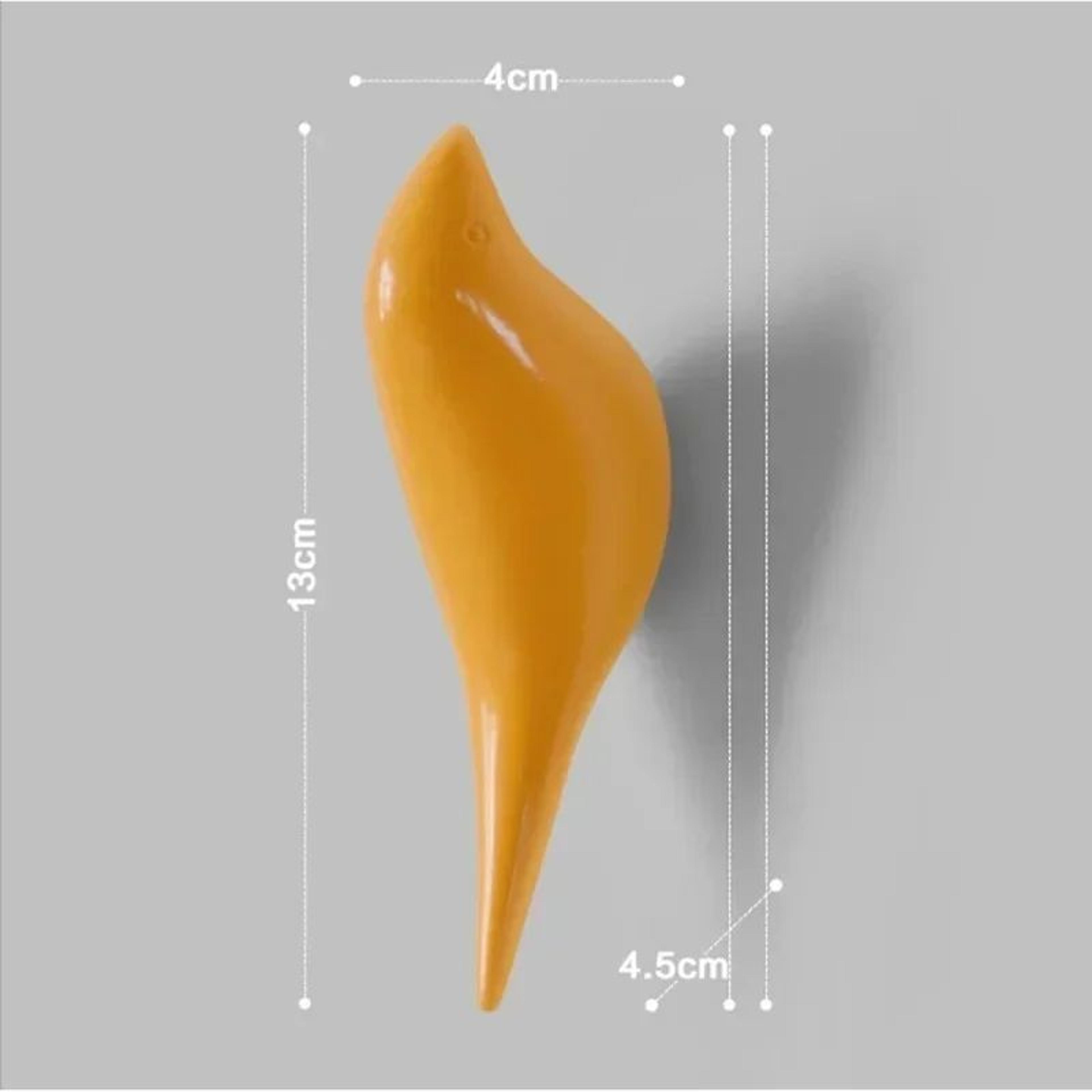 PerchCharm Decorative Bird Wall Hook  3D Resin Animal Coat Hook With Wood Grain Finish 9
