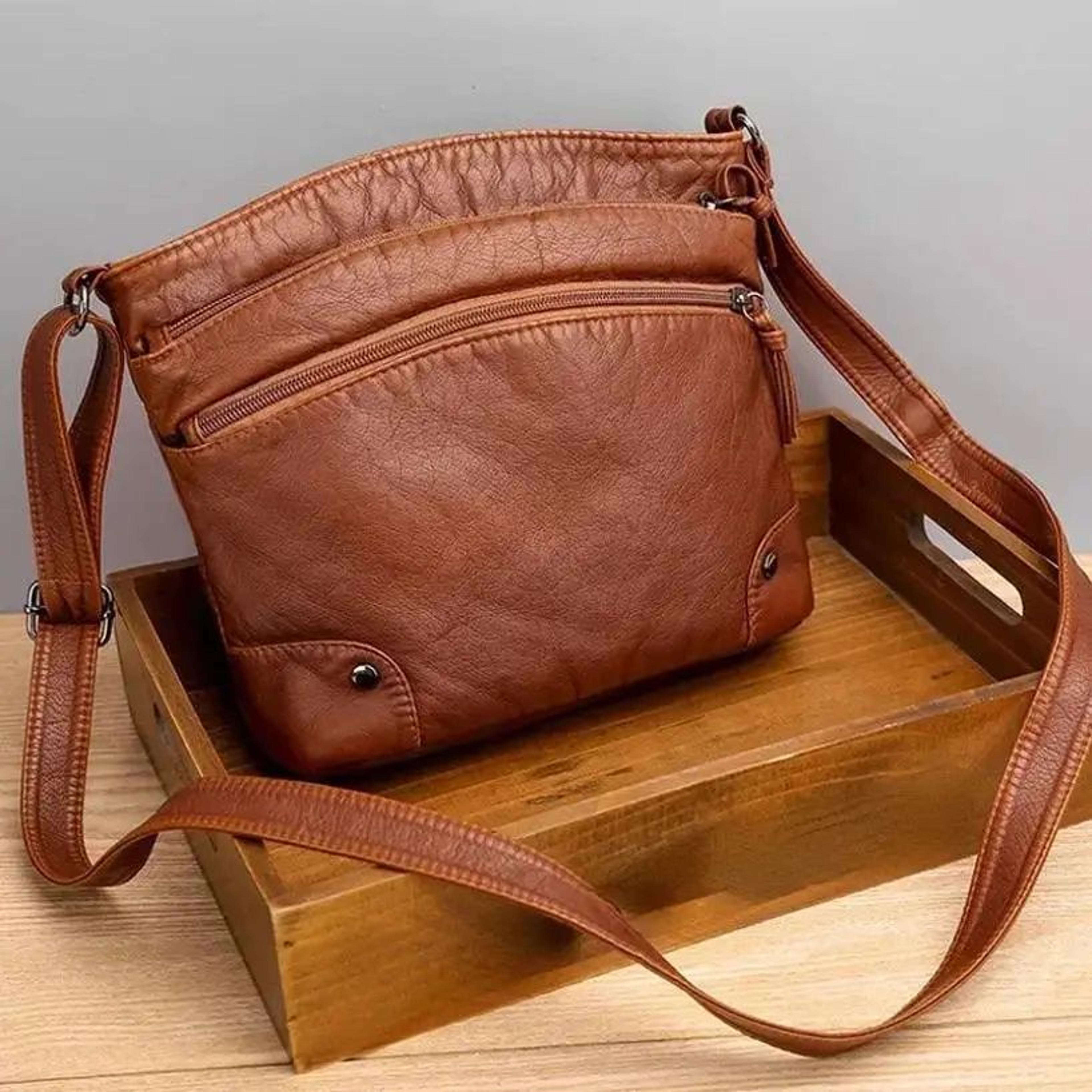 Everly Classic Women Crossbody Bag  Retro Soft Leather Shoulder Bag With Large Capacity  Multi Comp 1