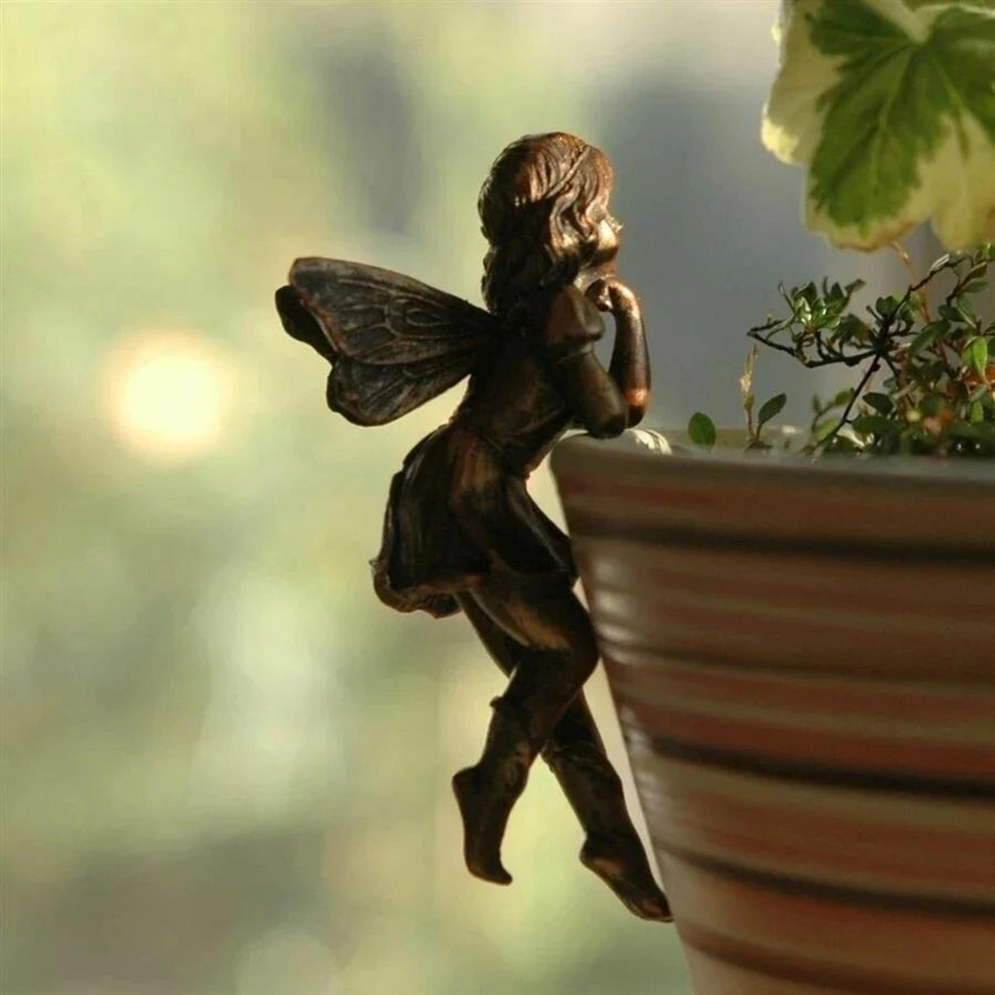 BlossomGrace Fairy Pot Huggers  Angel Resin Garden Planter Decoration For Flower Pots 6