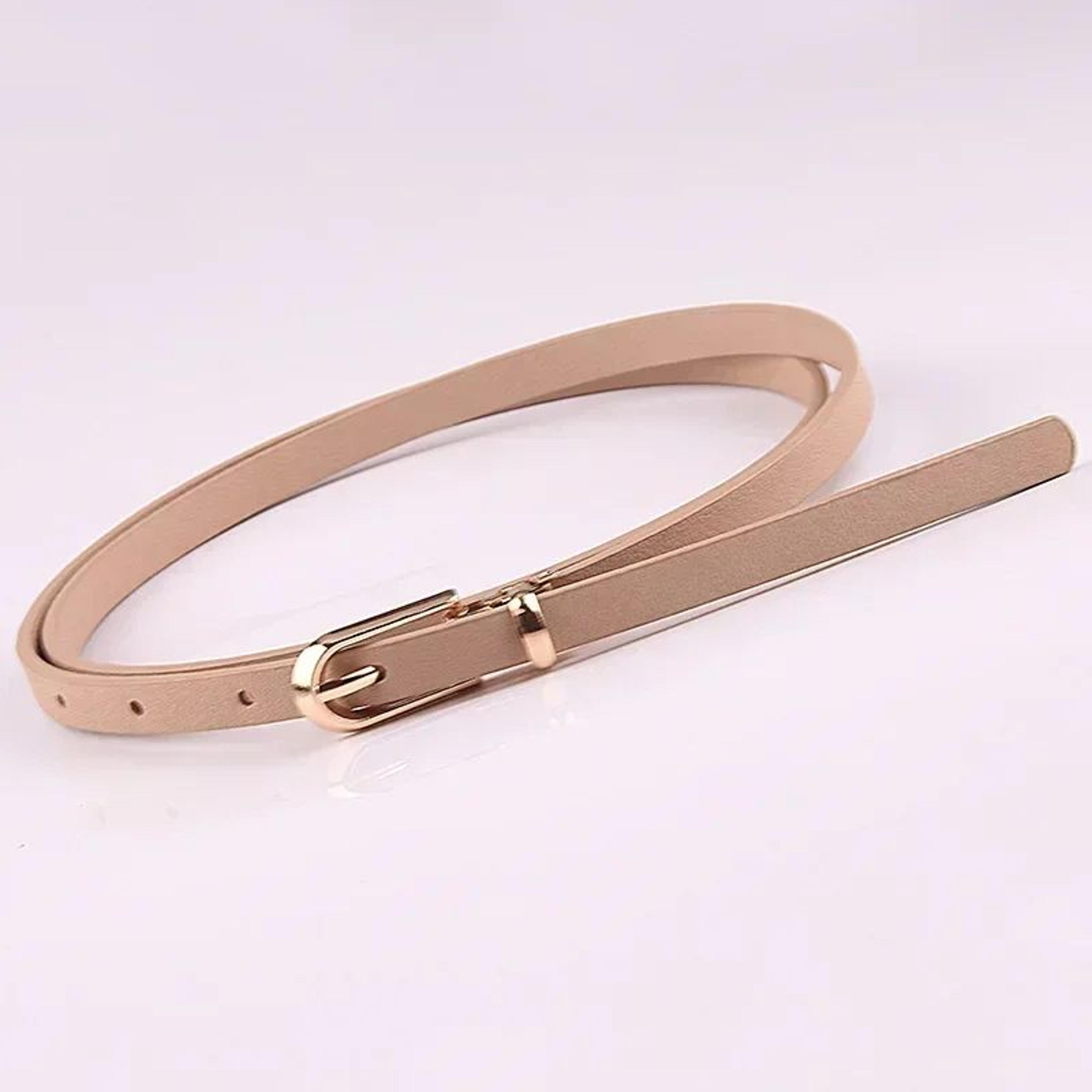 PearlGrace Elastic Waist Belt For Women  Luxury Double Pearl Dress Belt In PU Leather 15