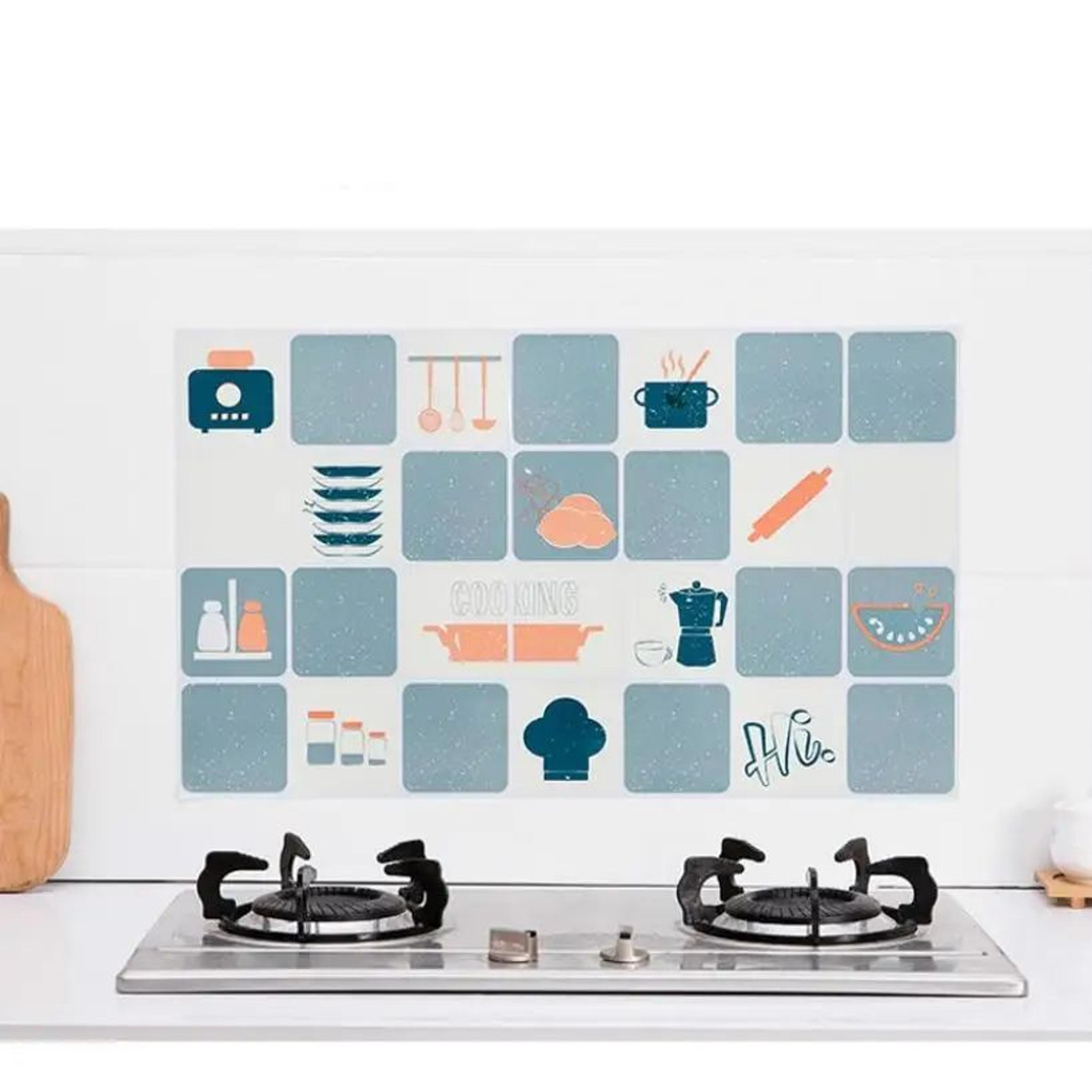 CleanShield Kitchen Wall Protection Film  Waterproof  OilProof Tile Sticker For Backsplash 6