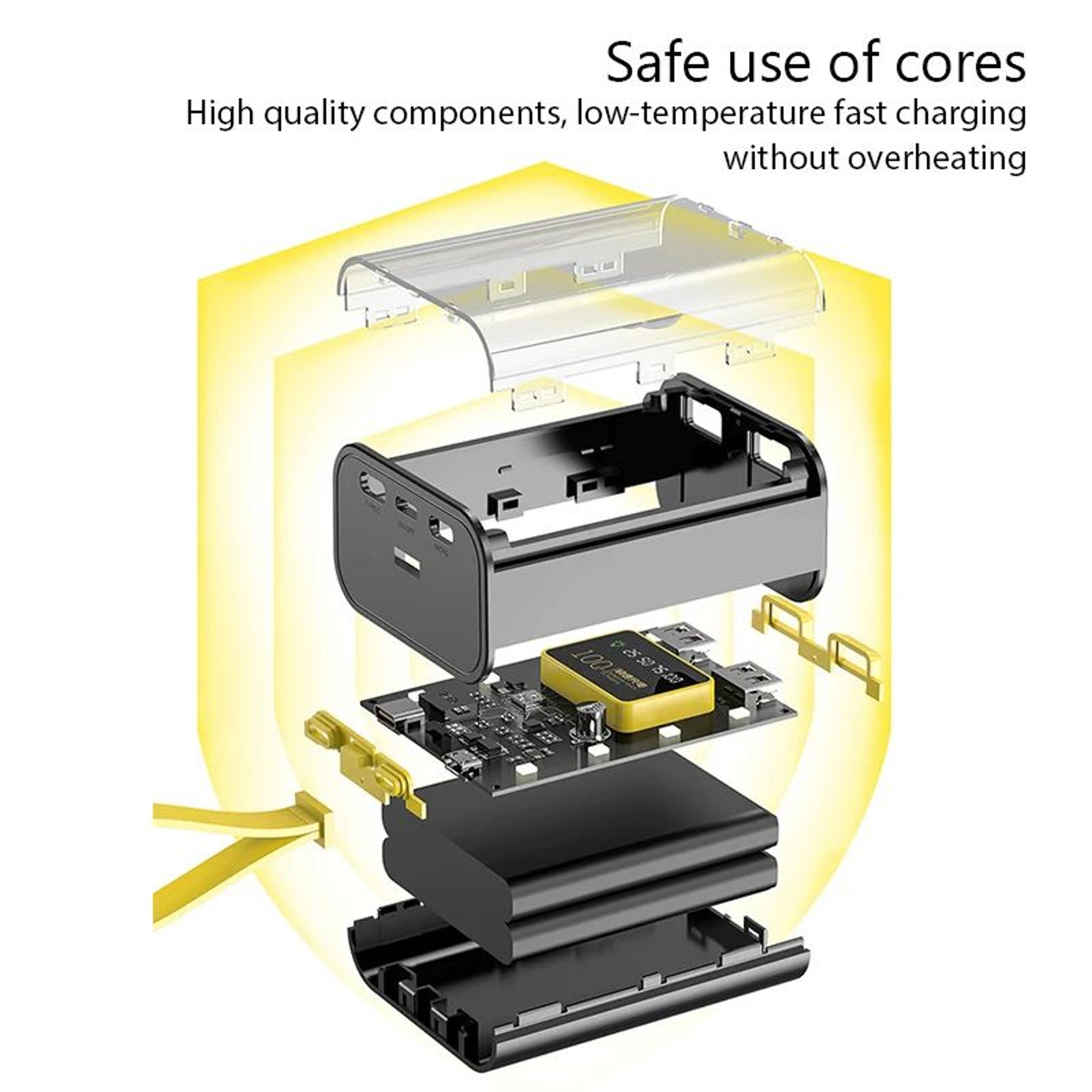 DIY 3x18650 Power Bank Case With Dual USB Fast Charge  LED Light 2