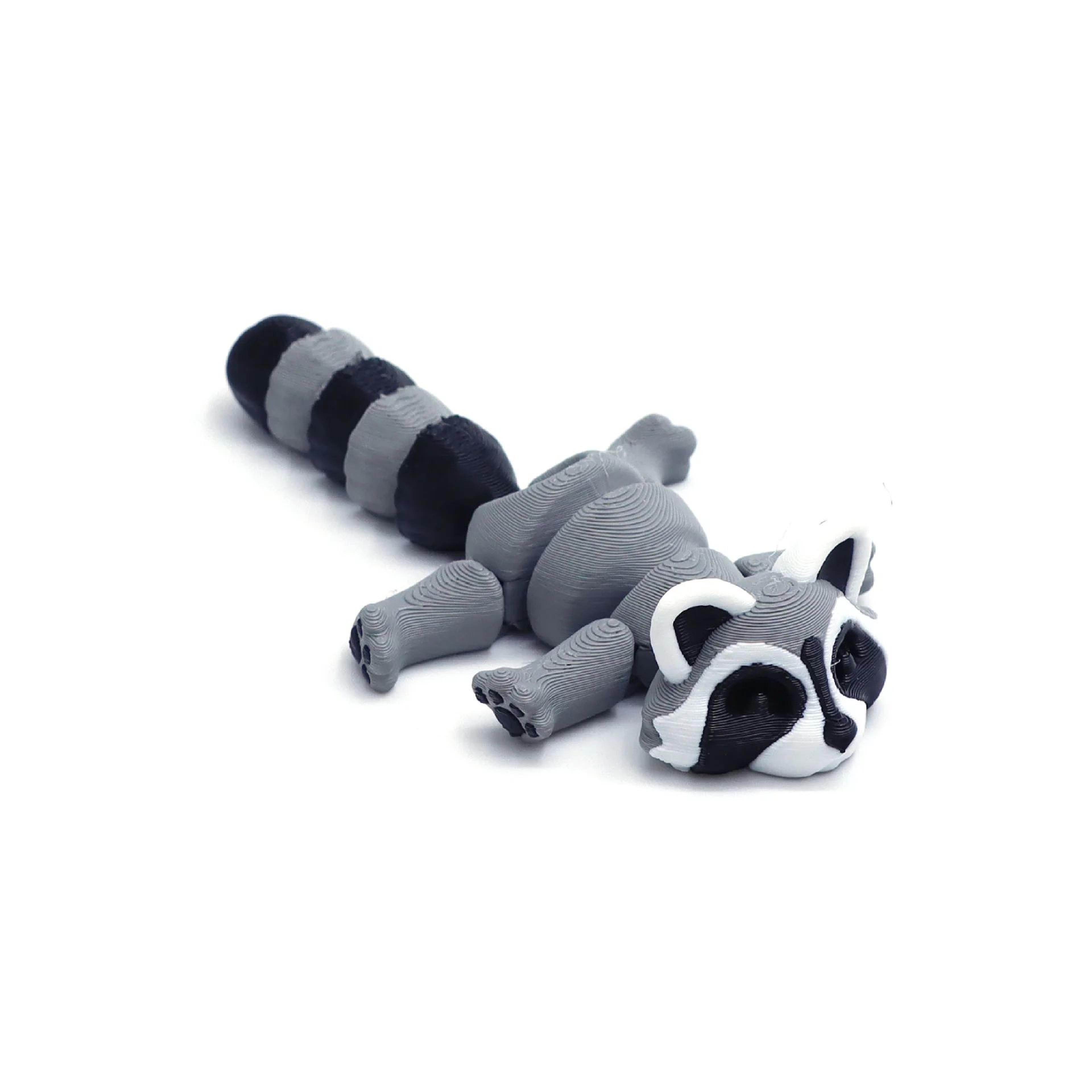 3D Printed Articulated Raccoon Toy  Movable Fidget Desk Decor 10
