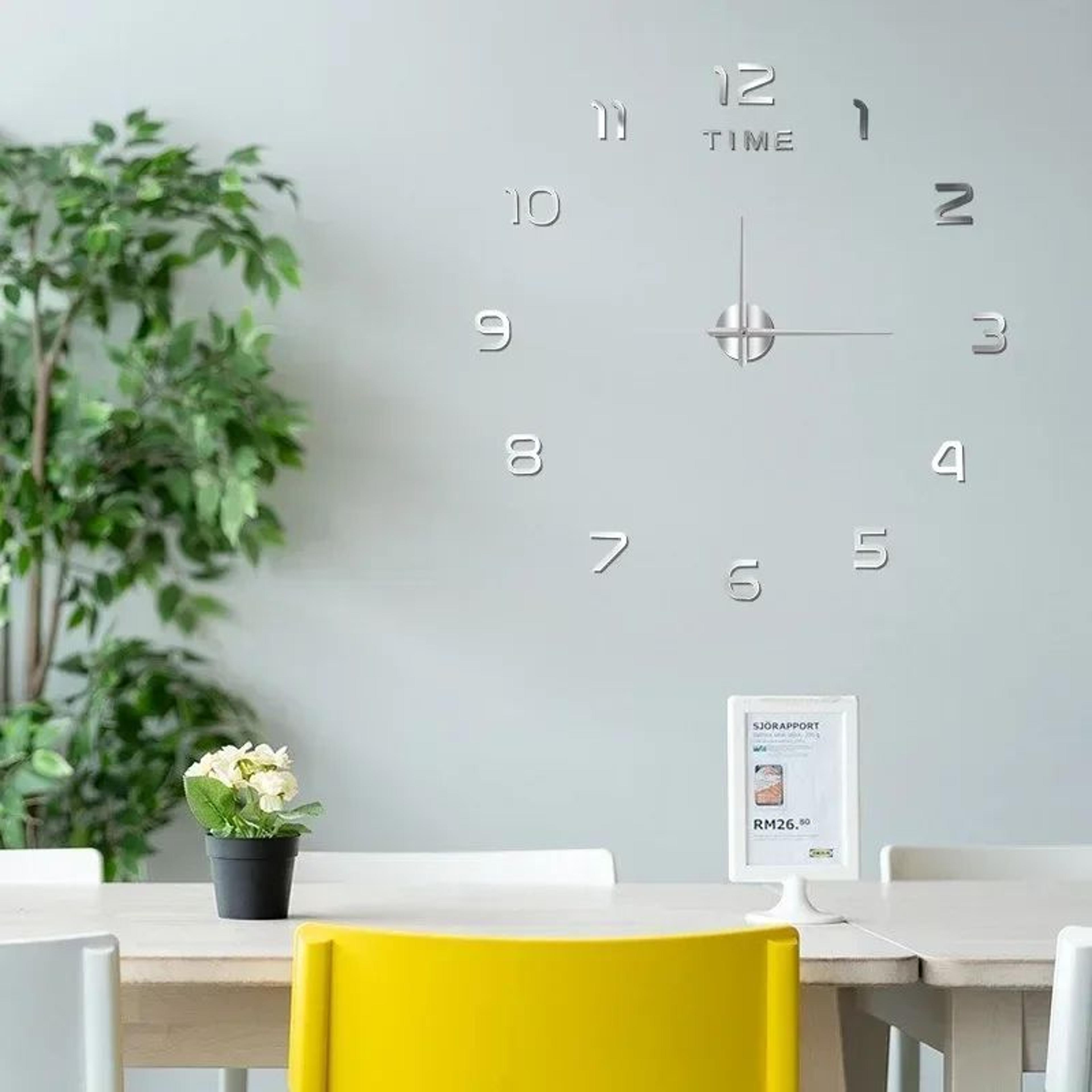 Glow In The Dark Silent Wall Clock  Modern DIY Luminous Home Decor 5