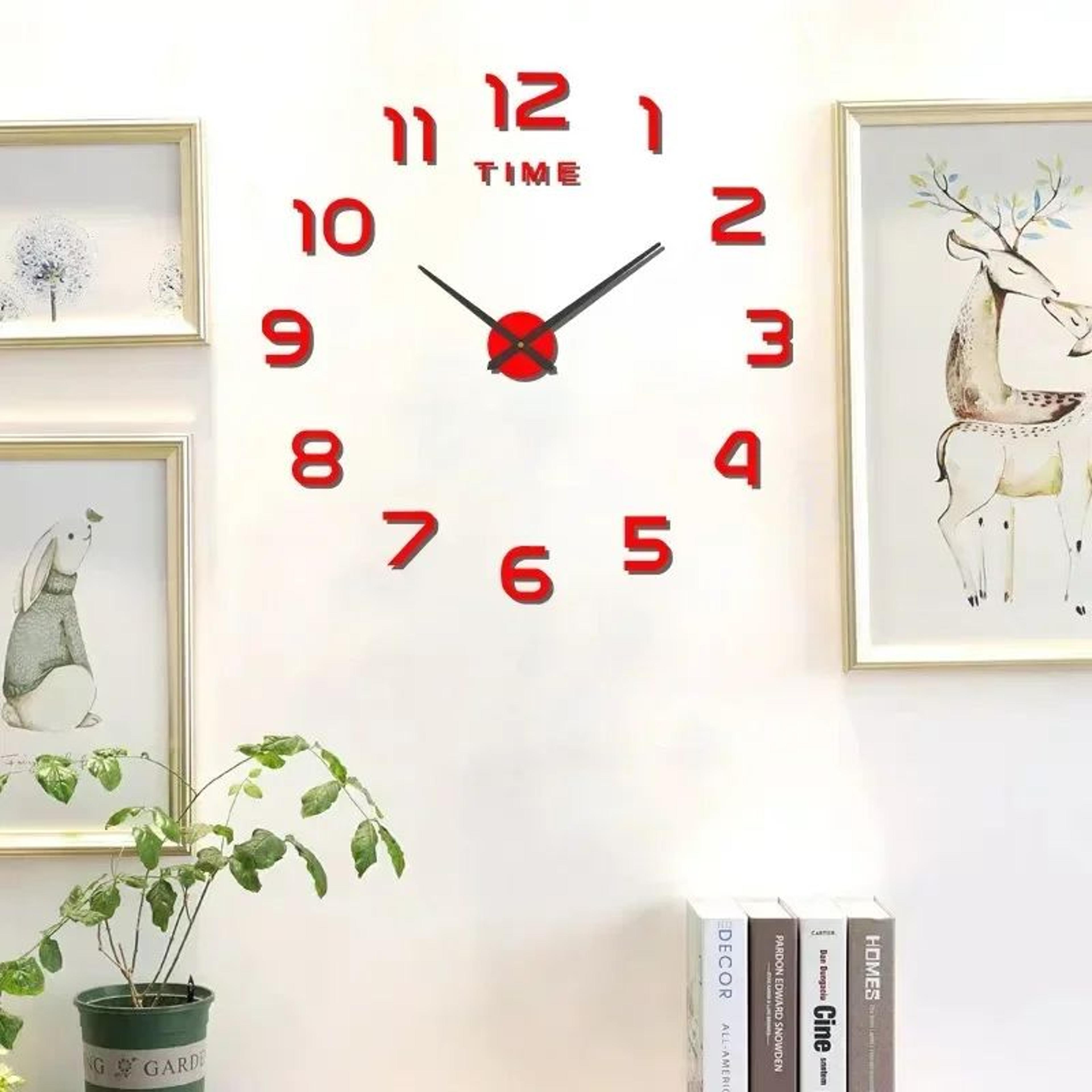 Glow In The Dark Silent Wall Clock  Modern DIY Luminous Home Decor 8