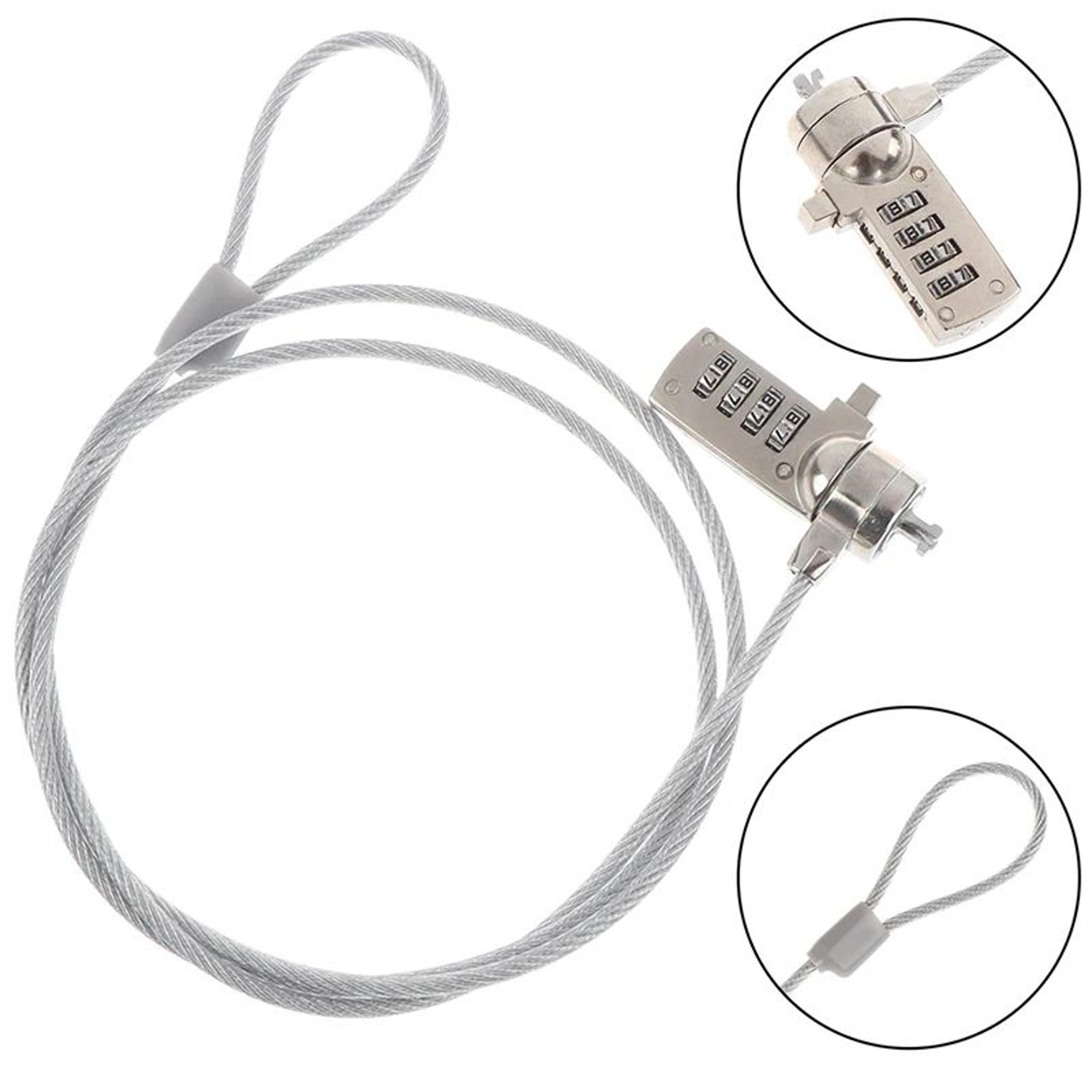 Premium 4Digit Combination Laptop Security Lock  AntiTheft Cable Chain For Notebooks  PCs 4