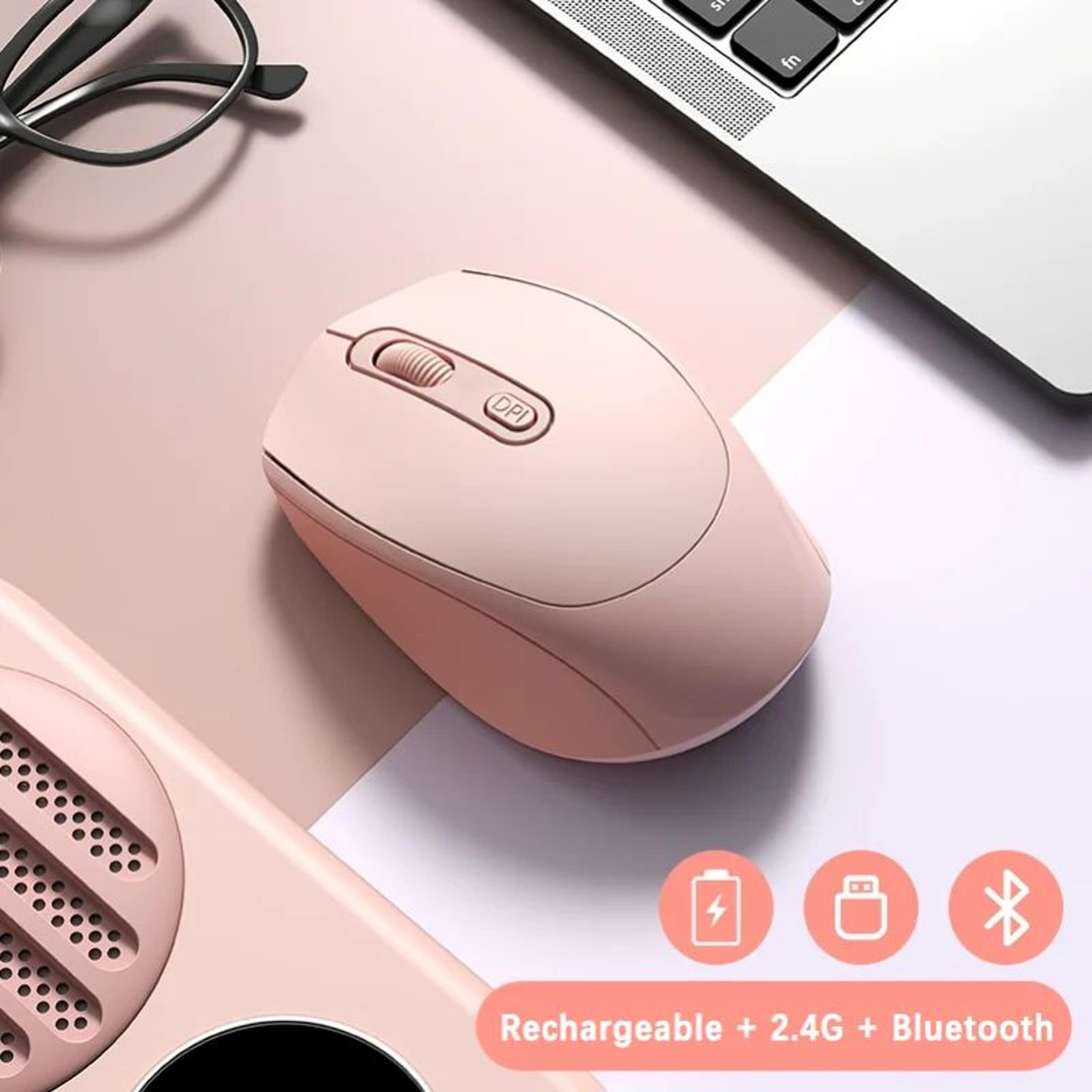 EliteGlow Rechargeable Wireless Gaming Mouse With Bluetooth 52  RGB Backlight  1600 DPI Precision F 5