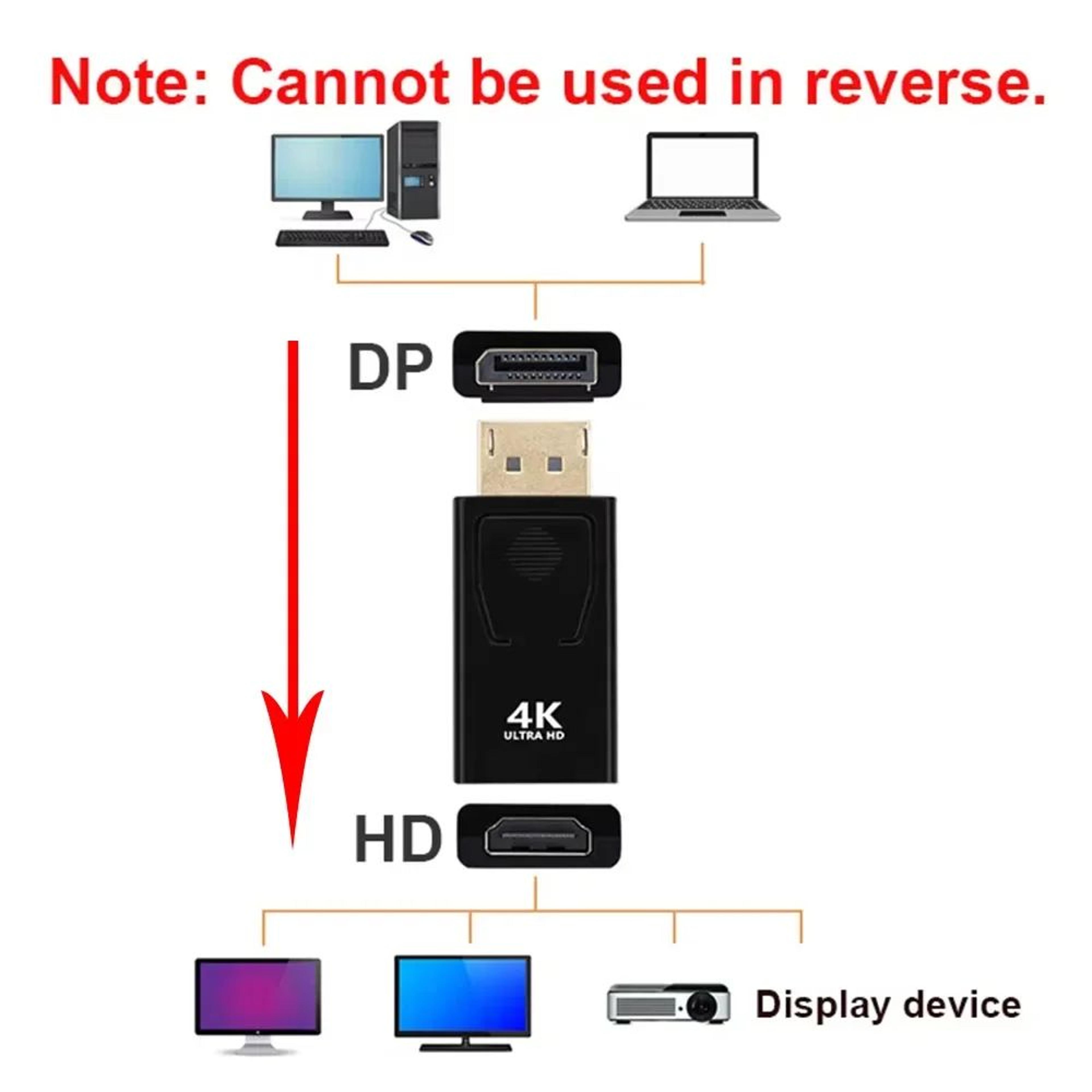 UltraClear 4K DisplayPort To HDMI Adapter For Monitor  HDTV 4