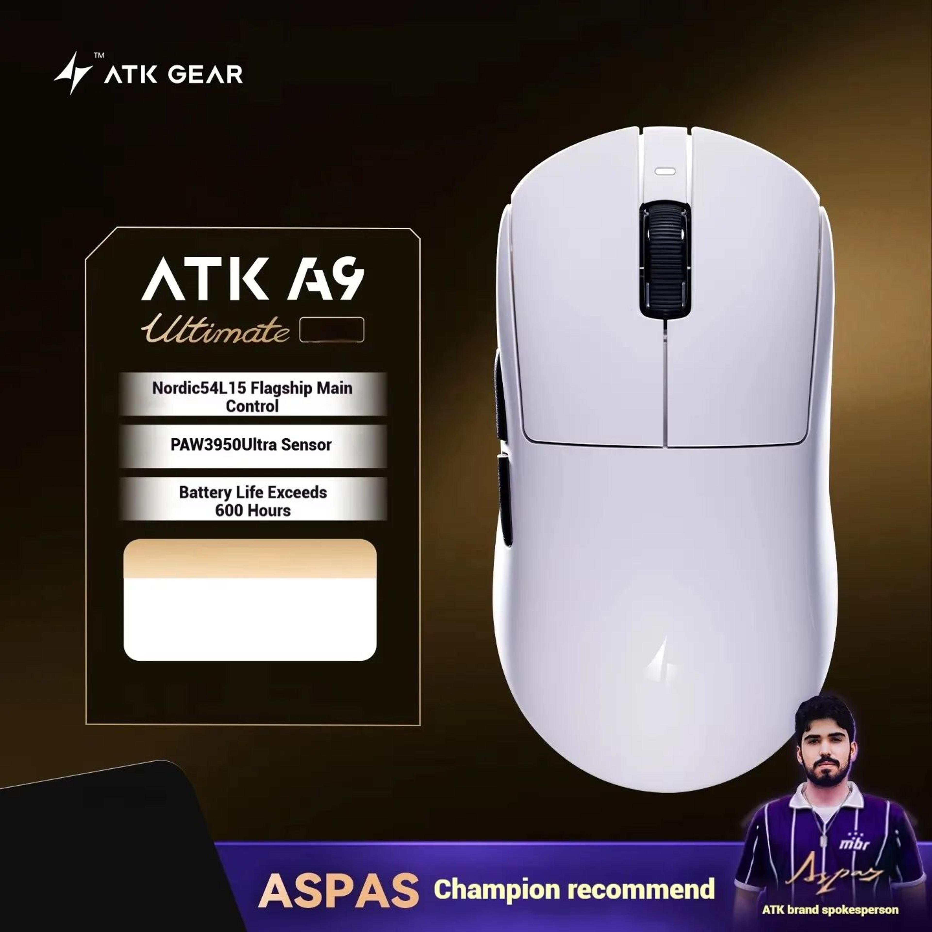 ATK A9 Ultra 8K Wireless Gaming Mouse  53g TriMode Precision For Competitive Play 16