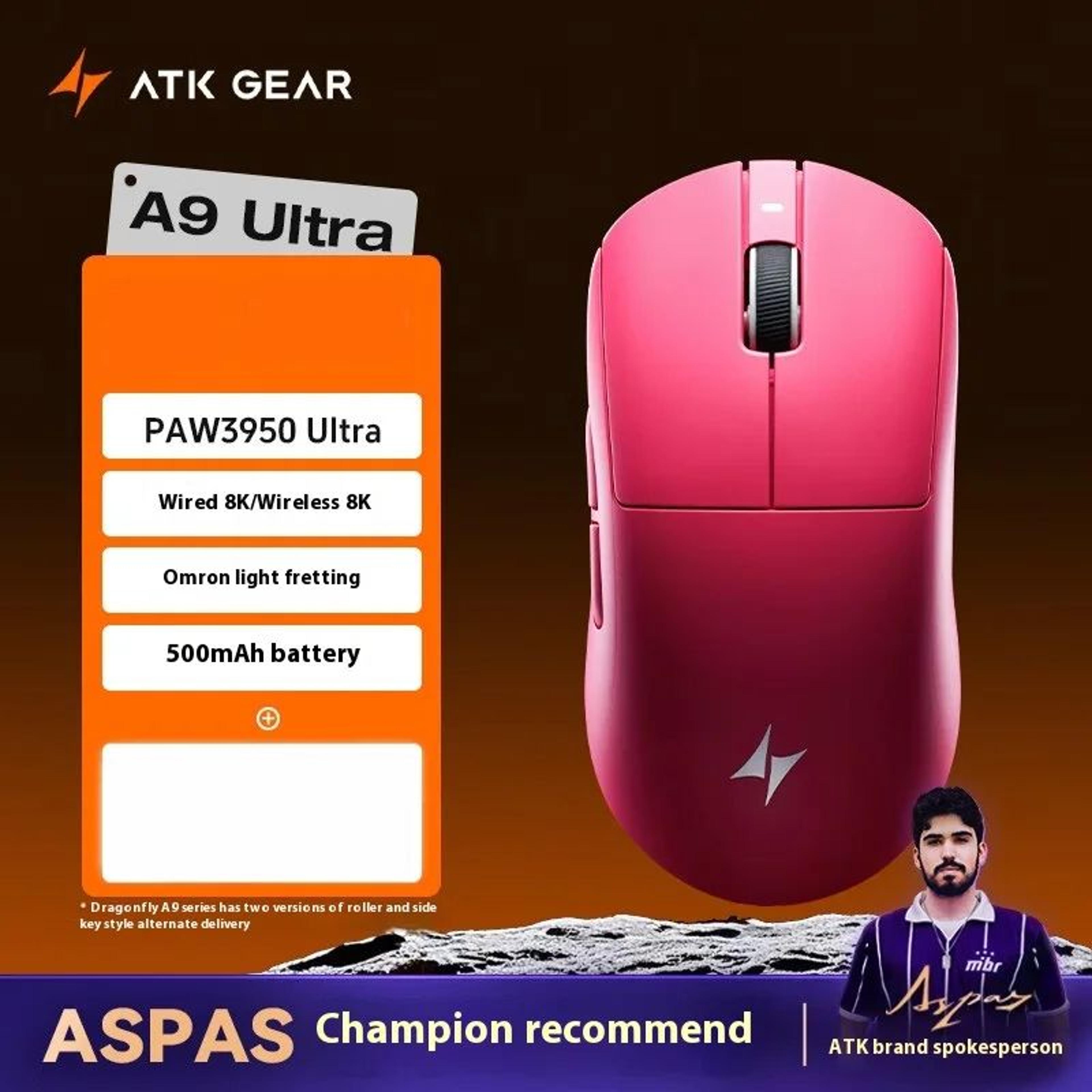 ATK A9 Ultra 8K Wireless Gaming Mouse  53g TriMode Precision For Competitive Play 18