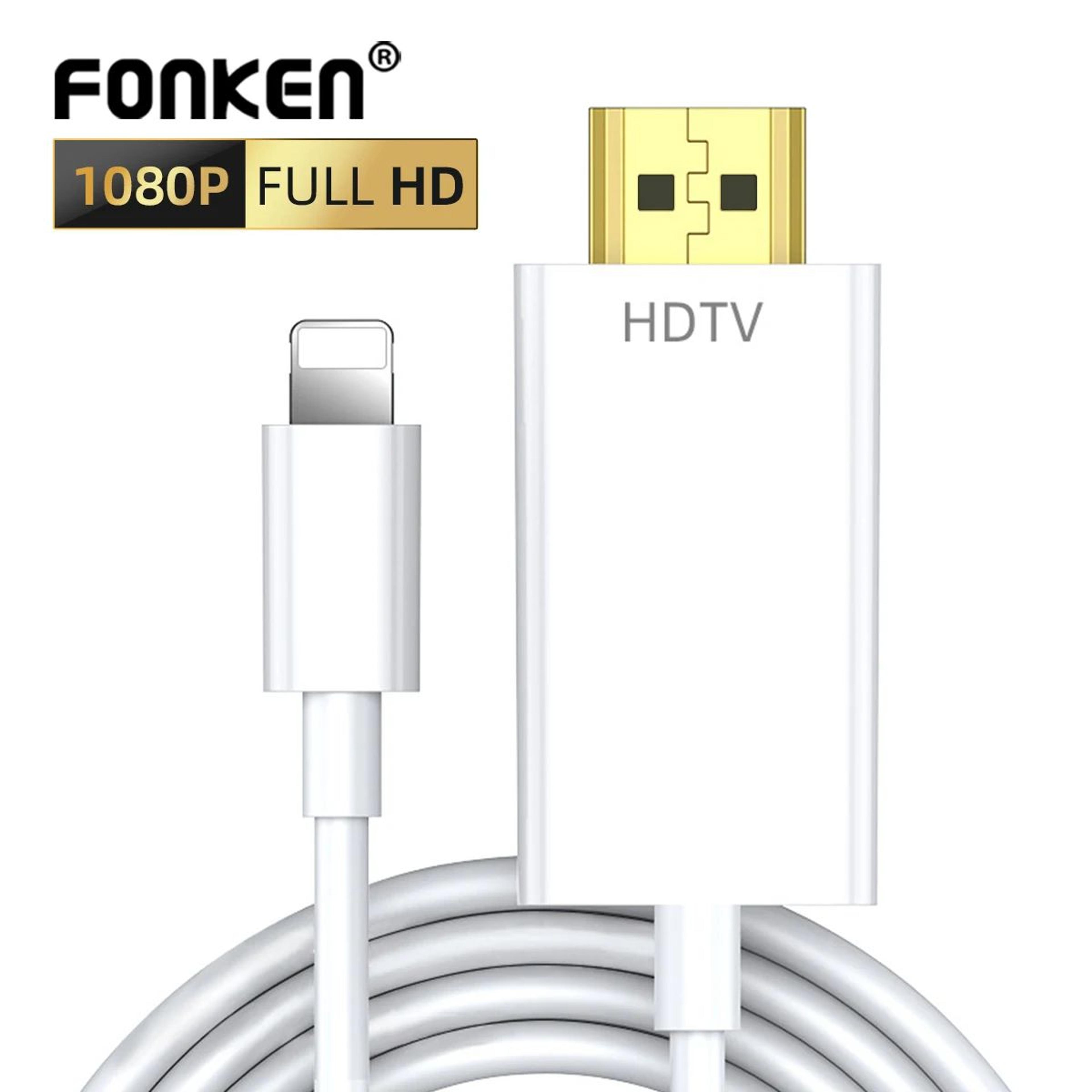 fonken lightning to hdmi cable 1080p digital av adapter for iphone to tv