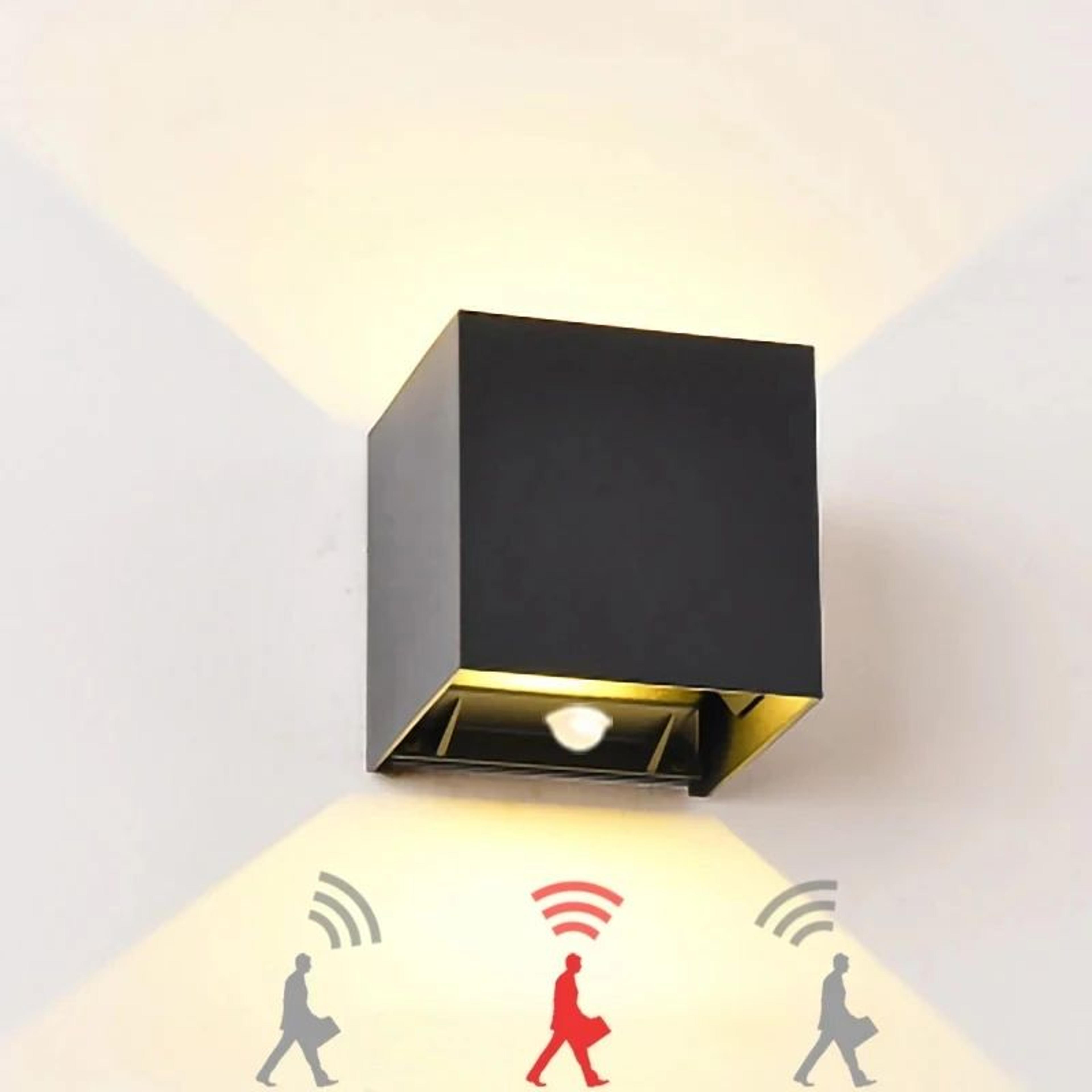 TRAZOS 12W PIR Motion Sensor LED Wall Light  IP65 Waterproof Indoor  Outdoor Sconce 0
