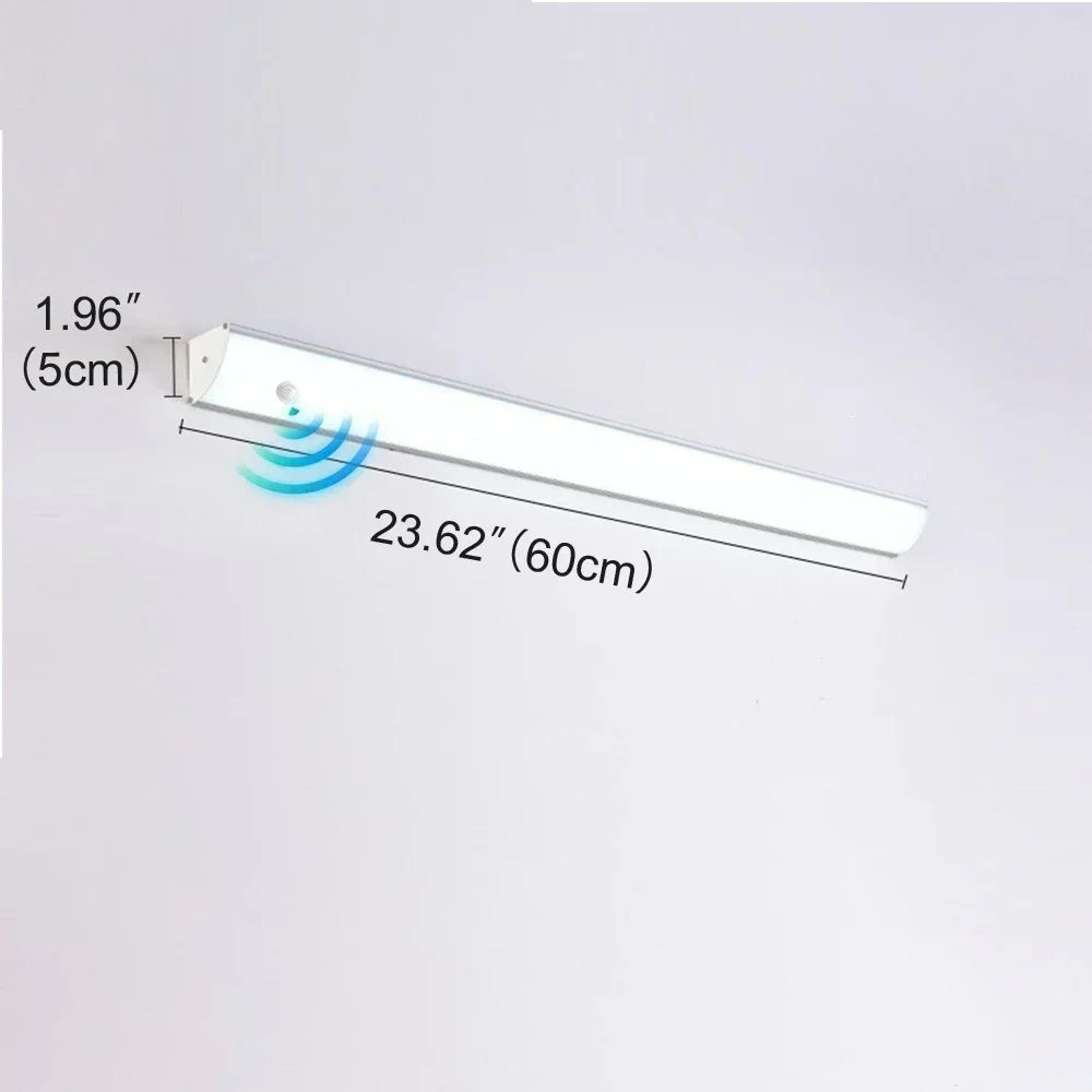 Minimalist Long Strip Outdoor Wall Light With Motion Sensor  Waterproof LED Garden Sconce 12