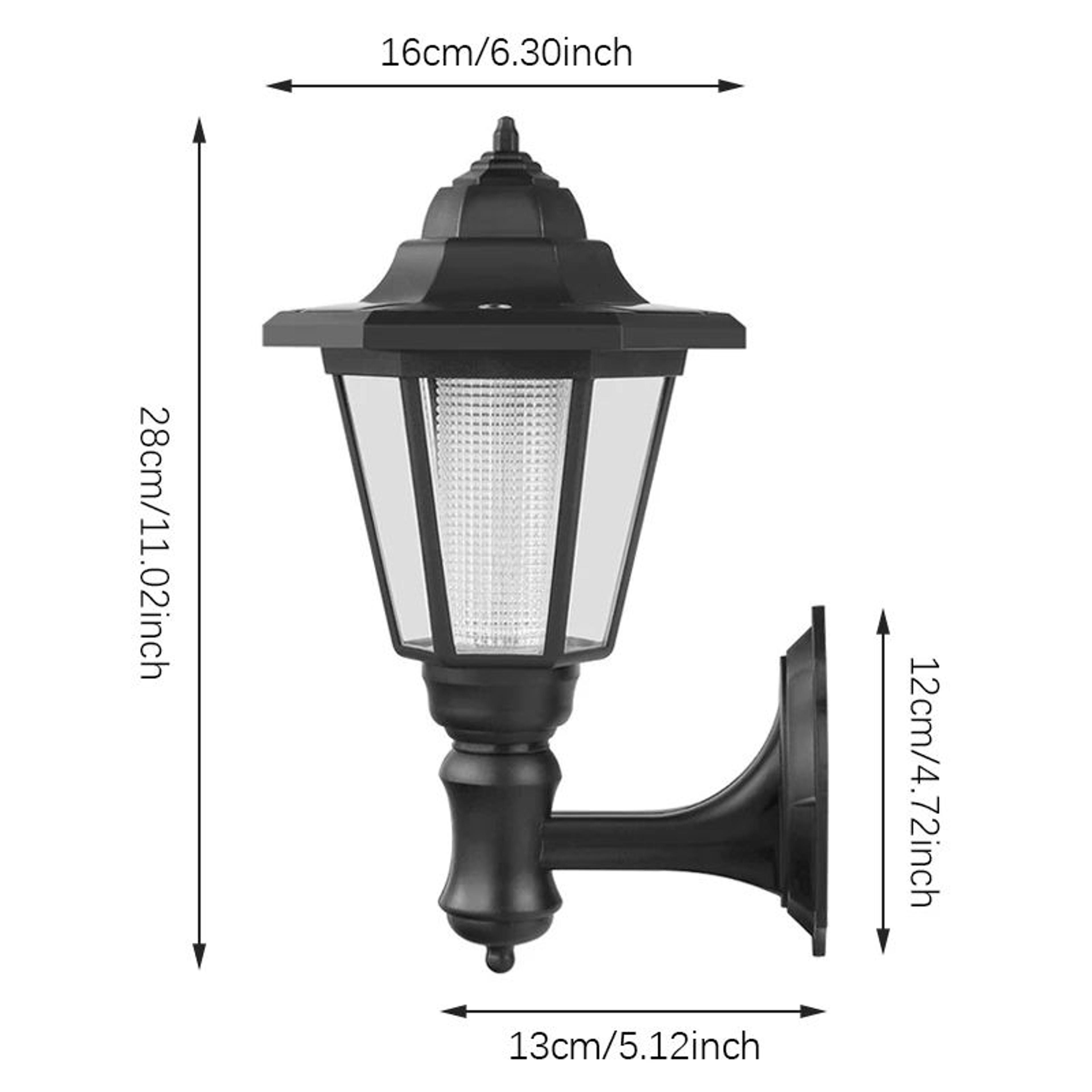 Retro Hexagonal Solar Wall Light  IP65 Waterproof Outdoor Fence  Garden Lamp 2