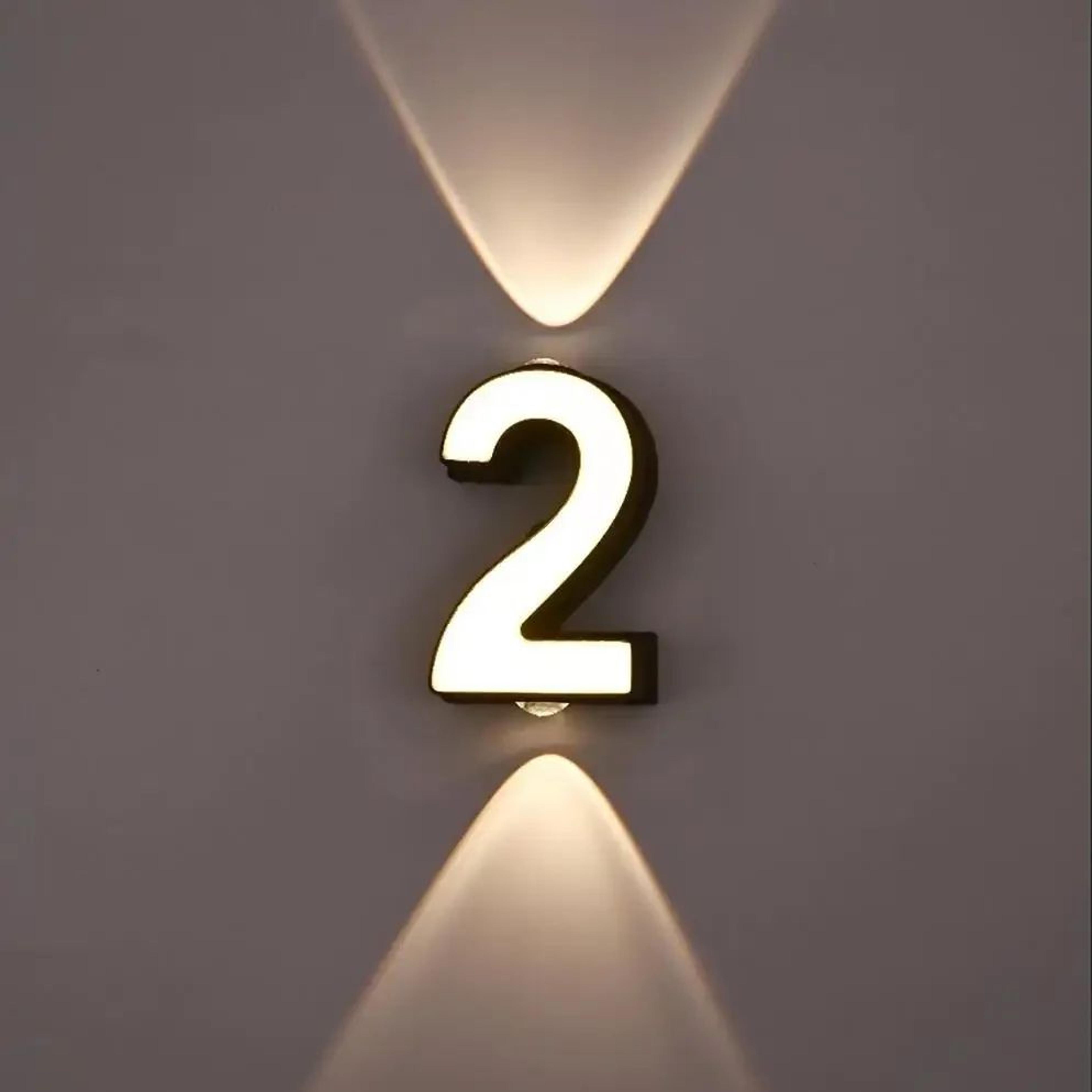 Modern 7W LED House Number Wall Lamp  IP65 Waterproof Aluminum Outdoor Light AC85265V 1