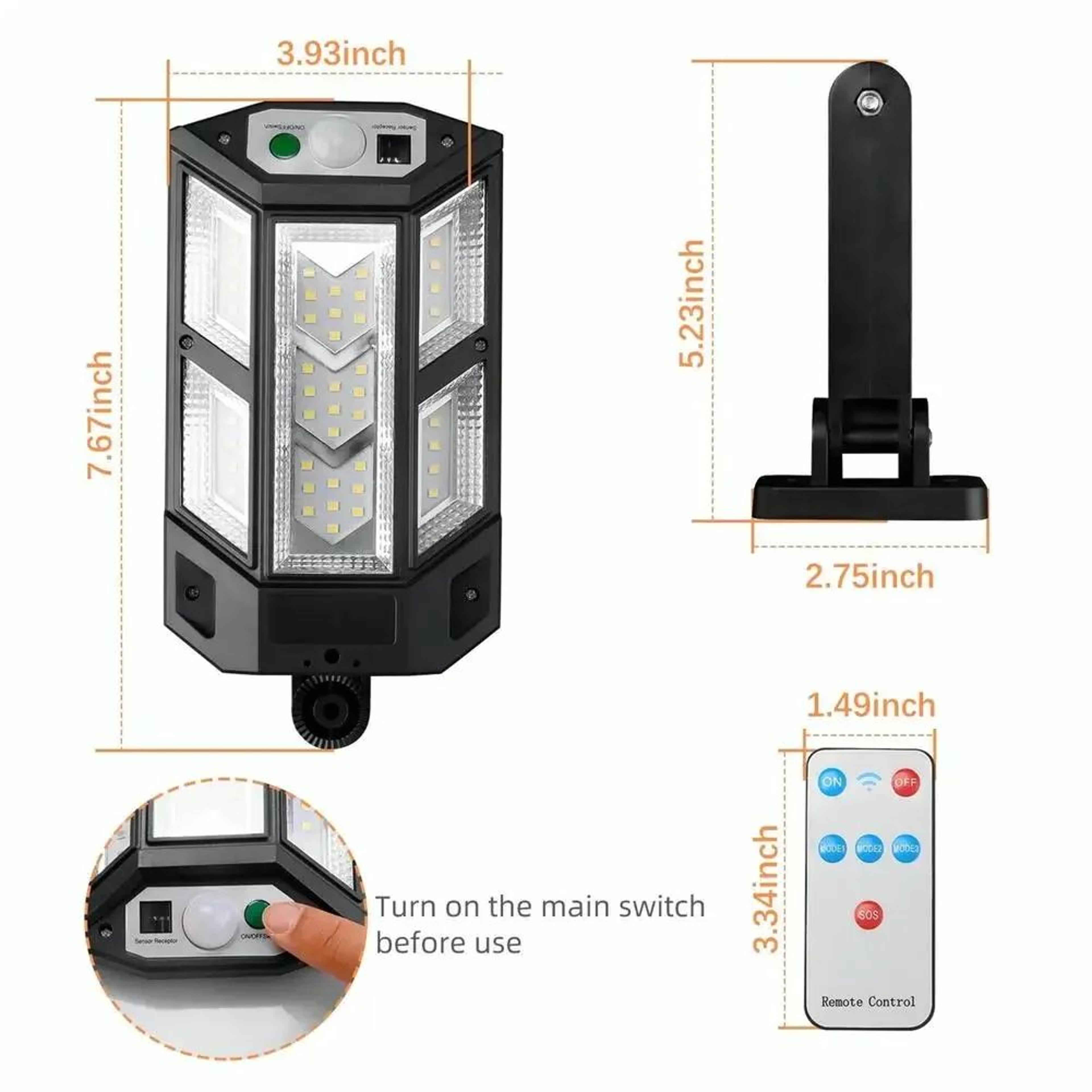 SolarGuard 43 LED Motion Sensor Outdoor Light  Waterproof Solar Wall Lamp 60000LM 4