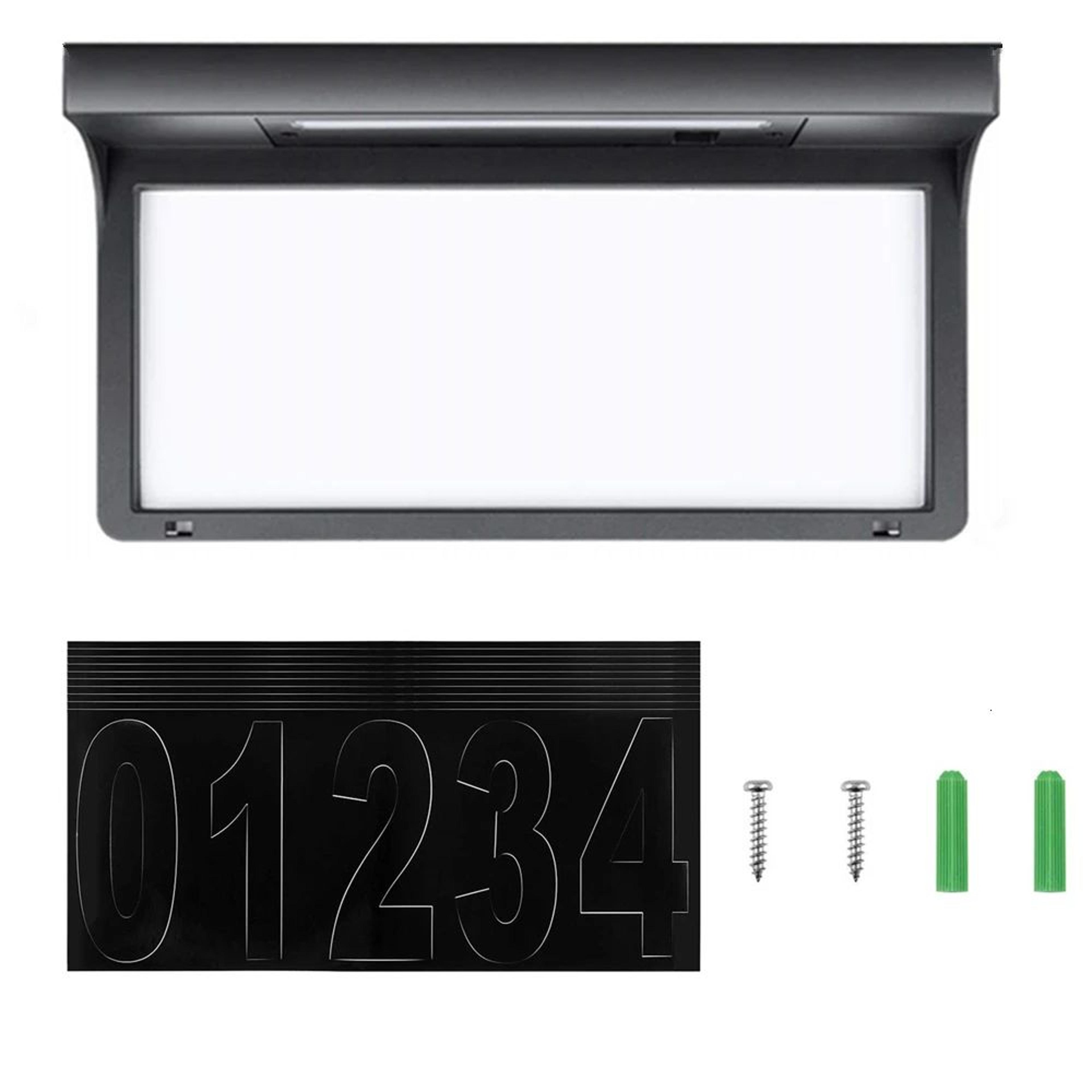 BrightMark Solar House Number Light  Waterproof LED Address Sign Wall Lamp 7