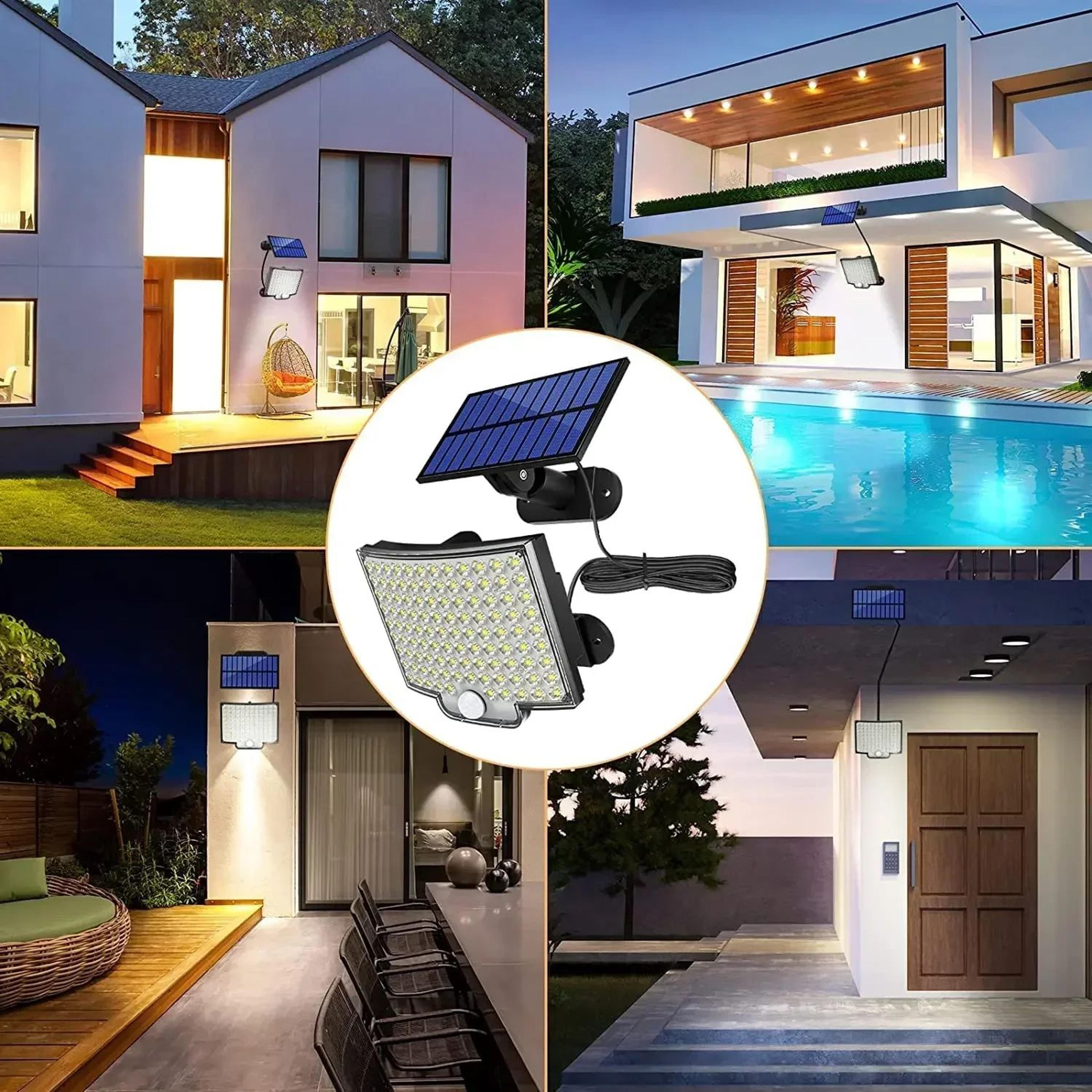 SolarMax 106LED Split Solar Motion Sensor Light  Waterproof Outdoor Wall Security Lamp 6