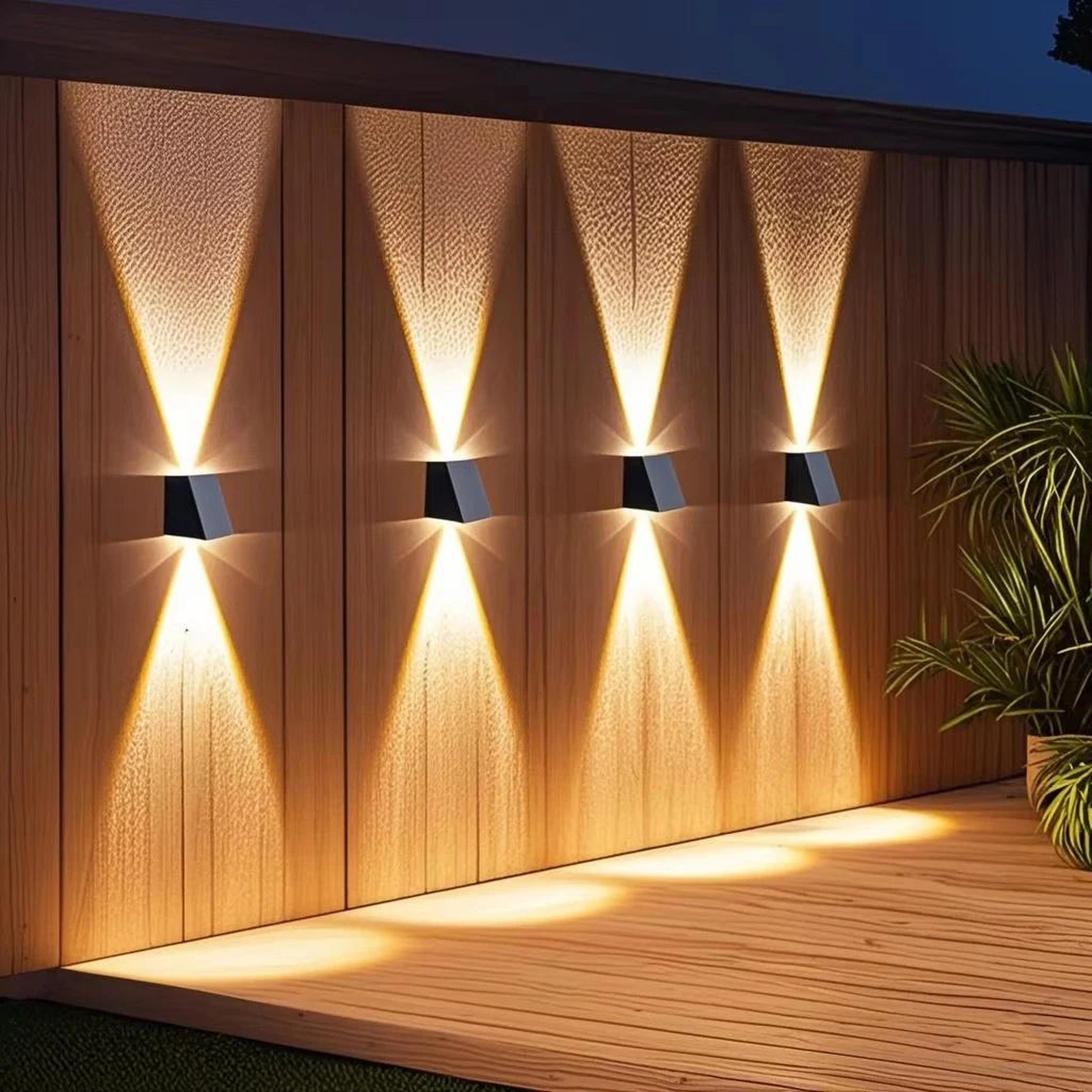 lumiarc solar up down wall light – waterproof outdoor led garden accent lamp