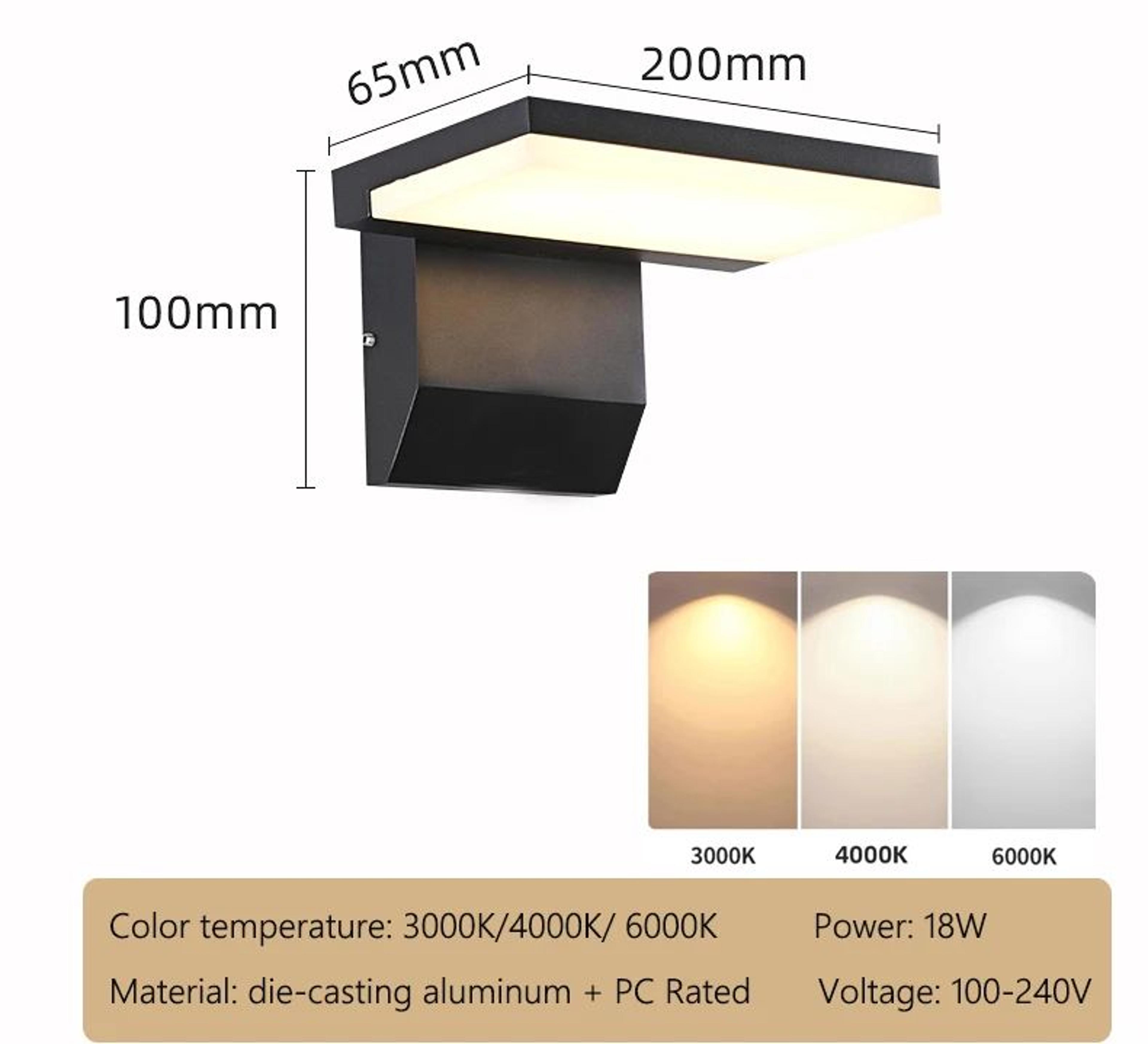 IP65 Motion Sensor Outdoor Wall Light  Adjustable Aluminum Auto OnOff Security Lamp 5