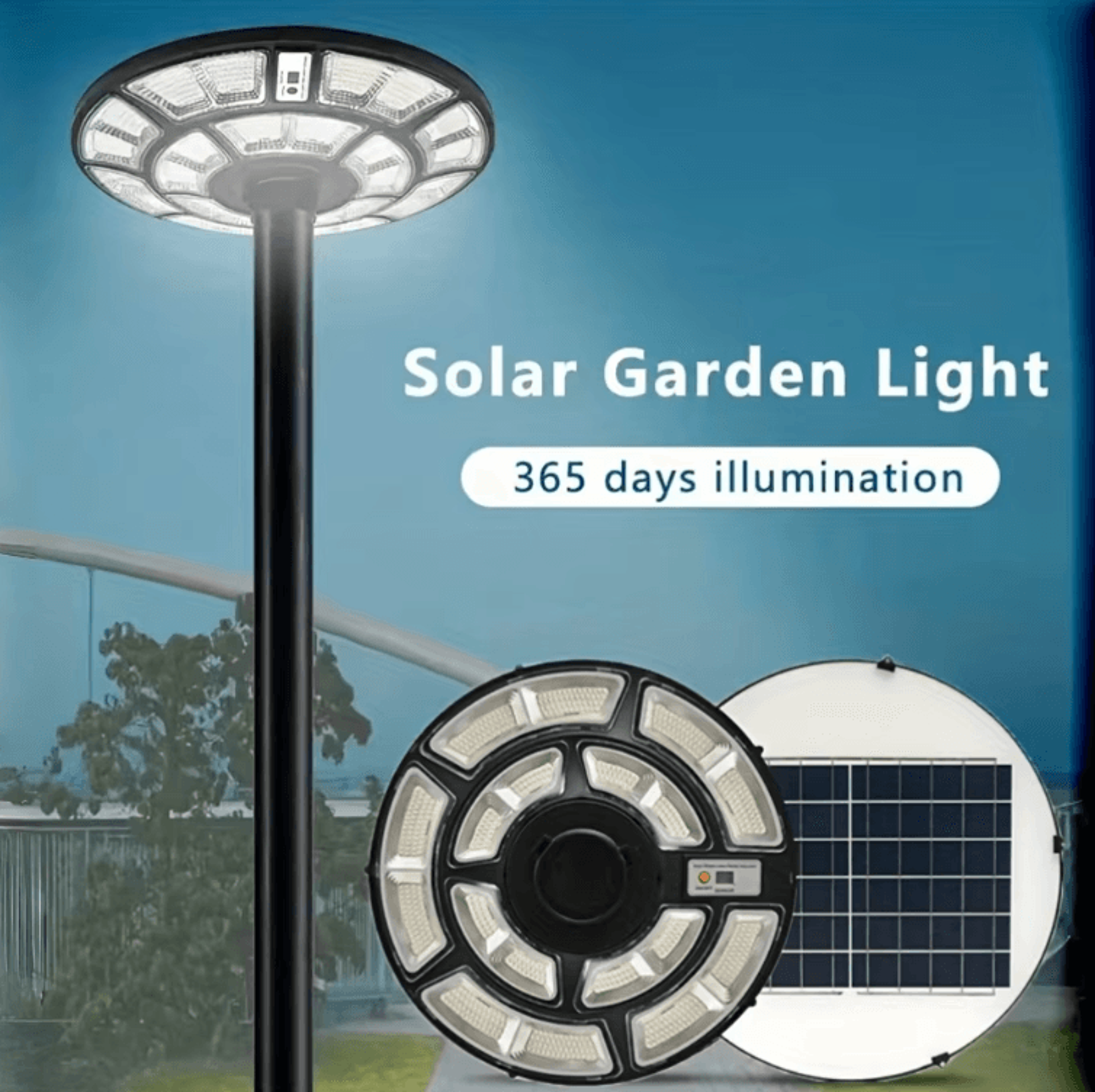 Solar UFO Motion Sensor Garden Light  Remote Control Waterproof Outdoor Security Lamp 0