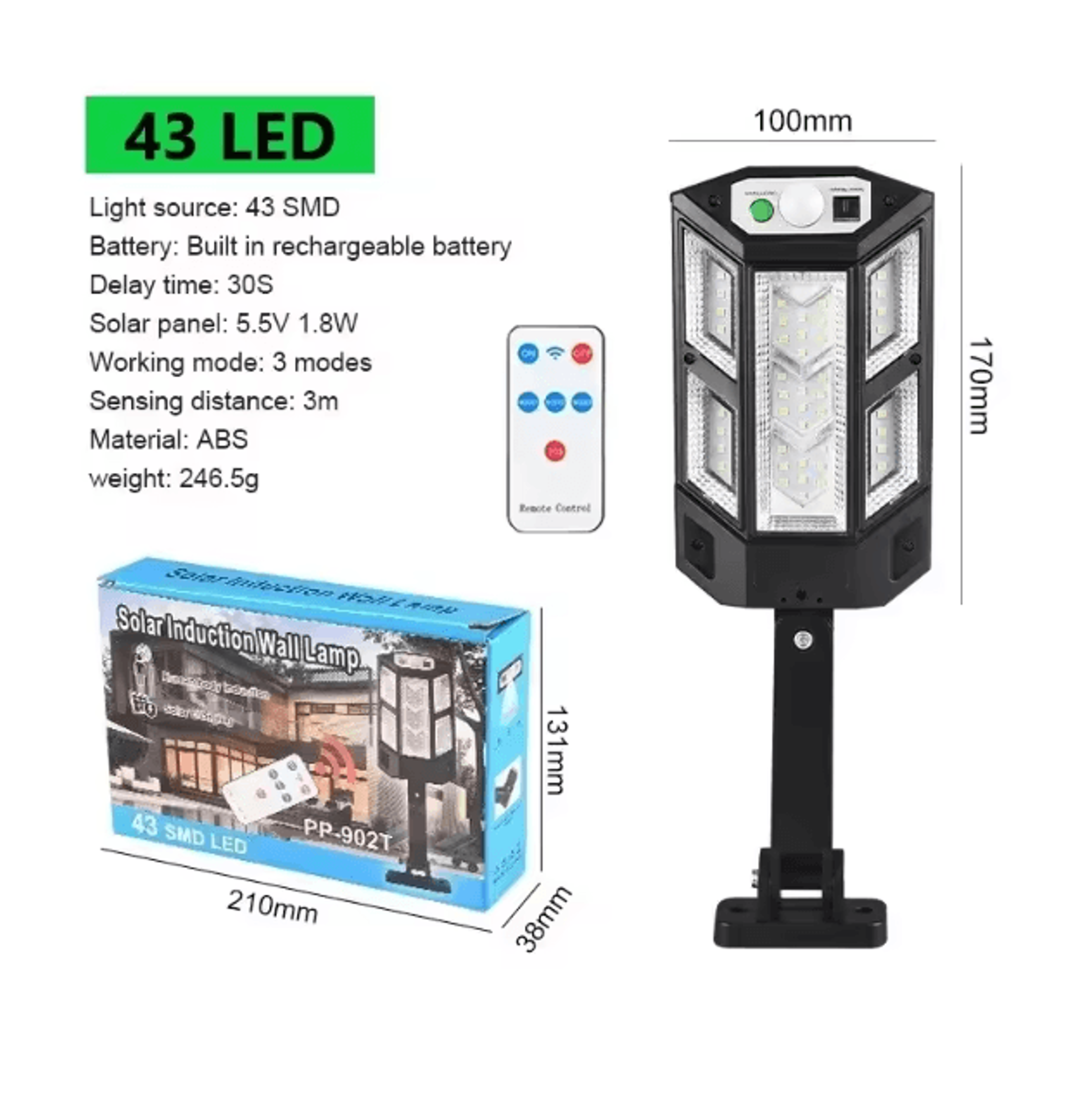 9900LM Solar Motion Sensor LED Light  IP65 Waterproof Outdoor Garden  Street Lamp 4