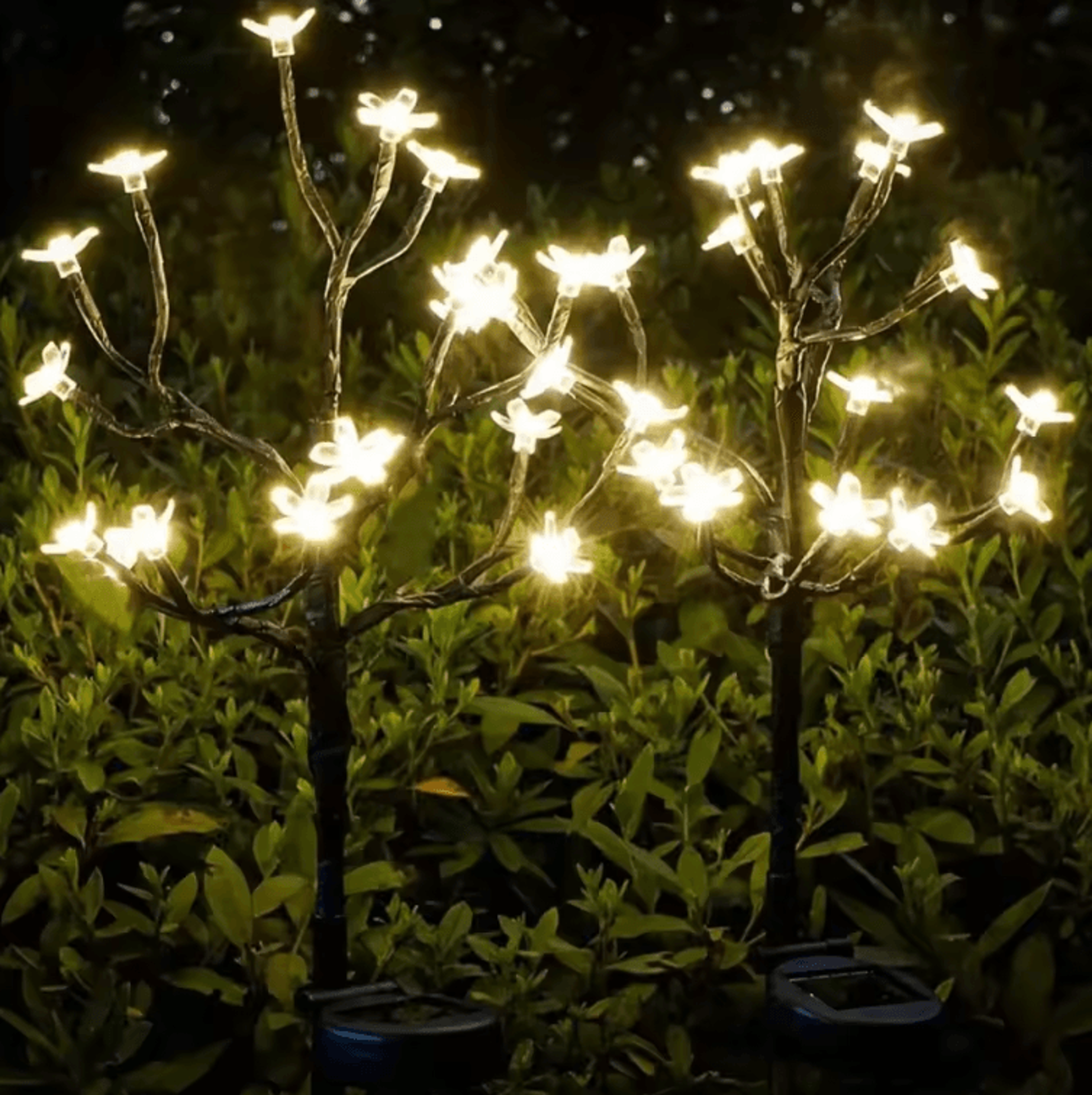 Solar Cherry Blossom Branch Lights  Waterproof LED Garden Fairy Lights With 2 Lighting Modes 0