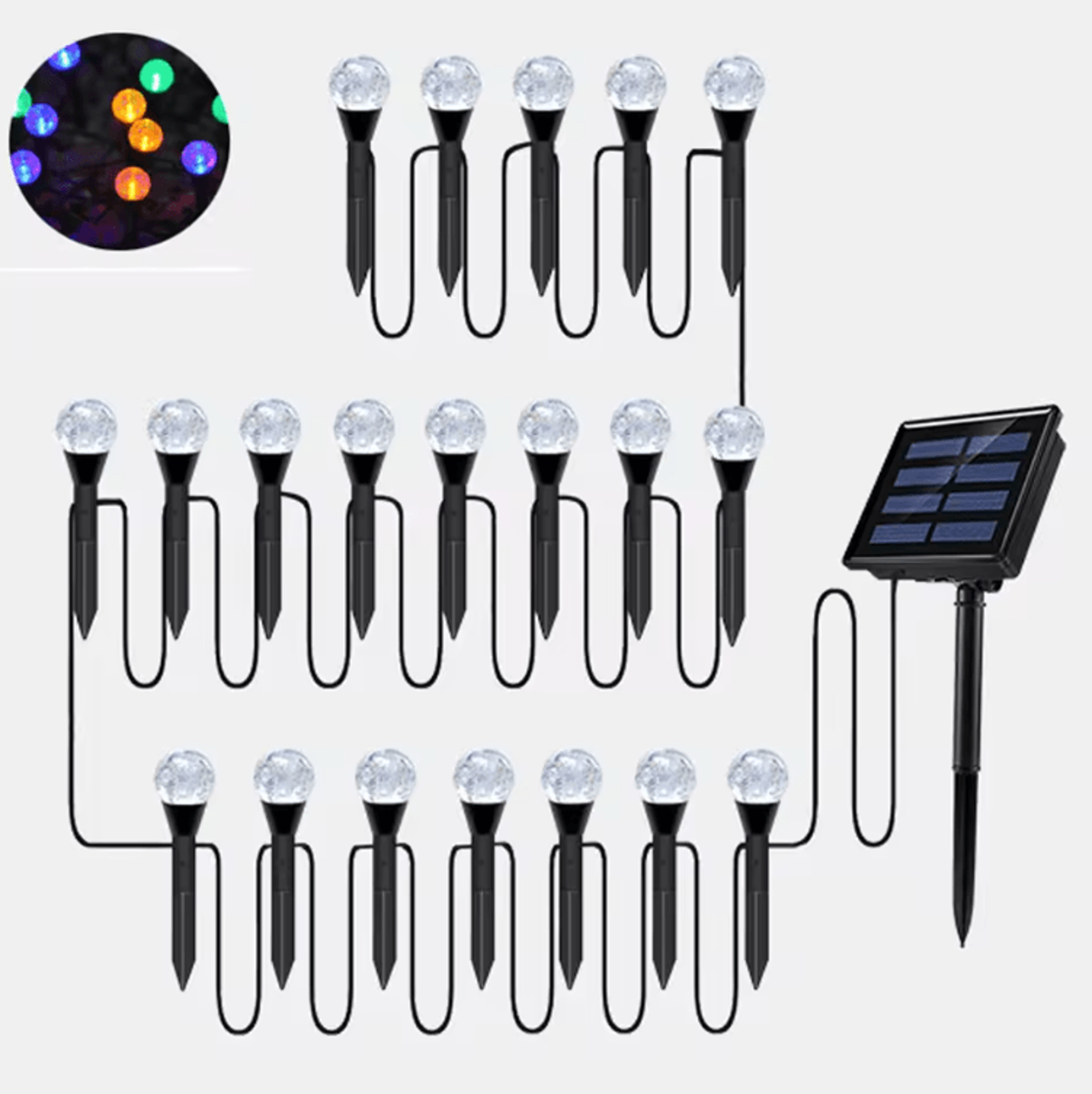 RGB Solar Bubble Ball Garden Lights  Waterproof Spherical Outdoor Lights With 8 Modes 4