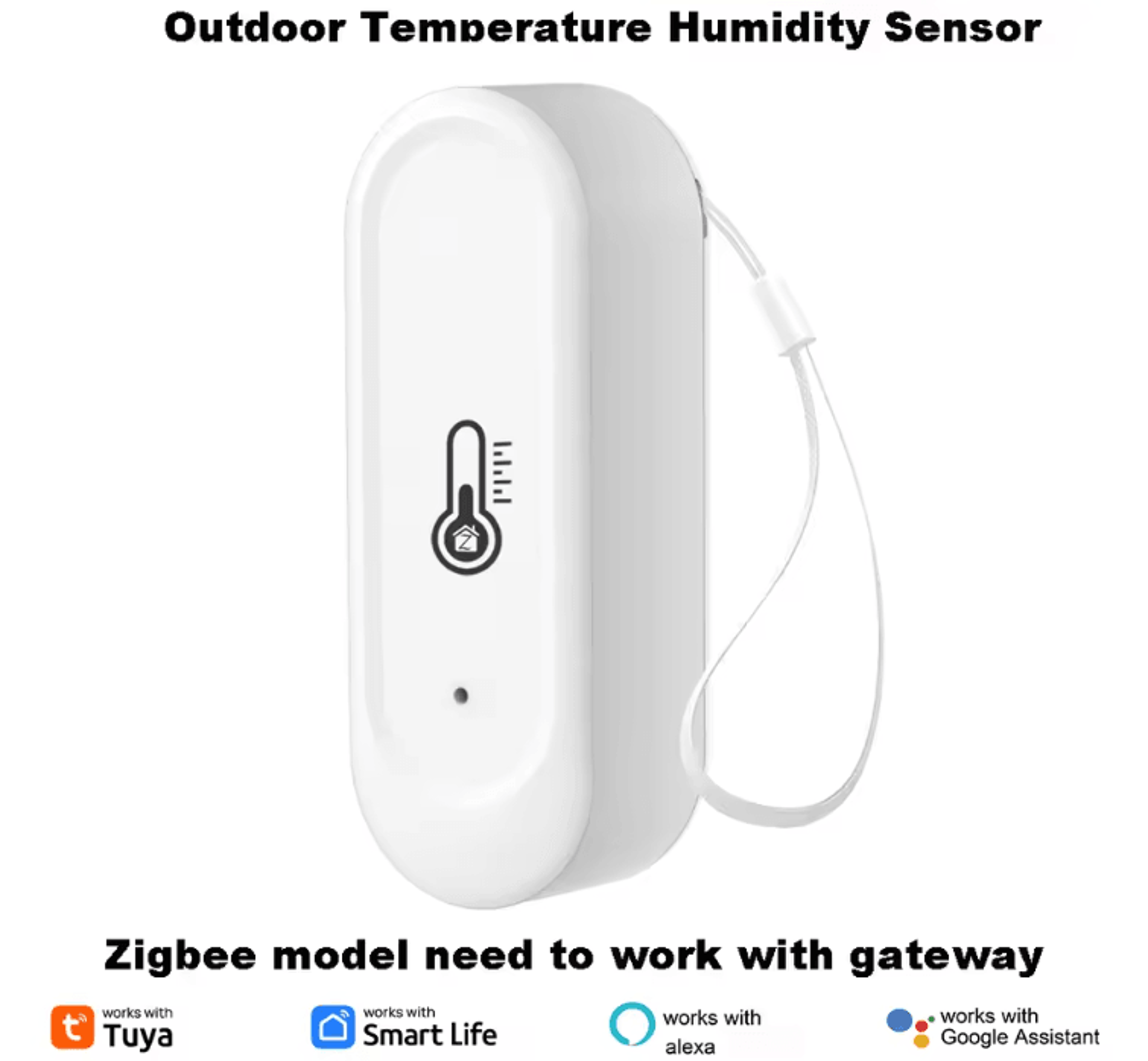 Tuya Smart WiFiZigbee Outdoor Temperature  Humidity Sensor  IP65 Waterproof Smart Climate Monitor F 4