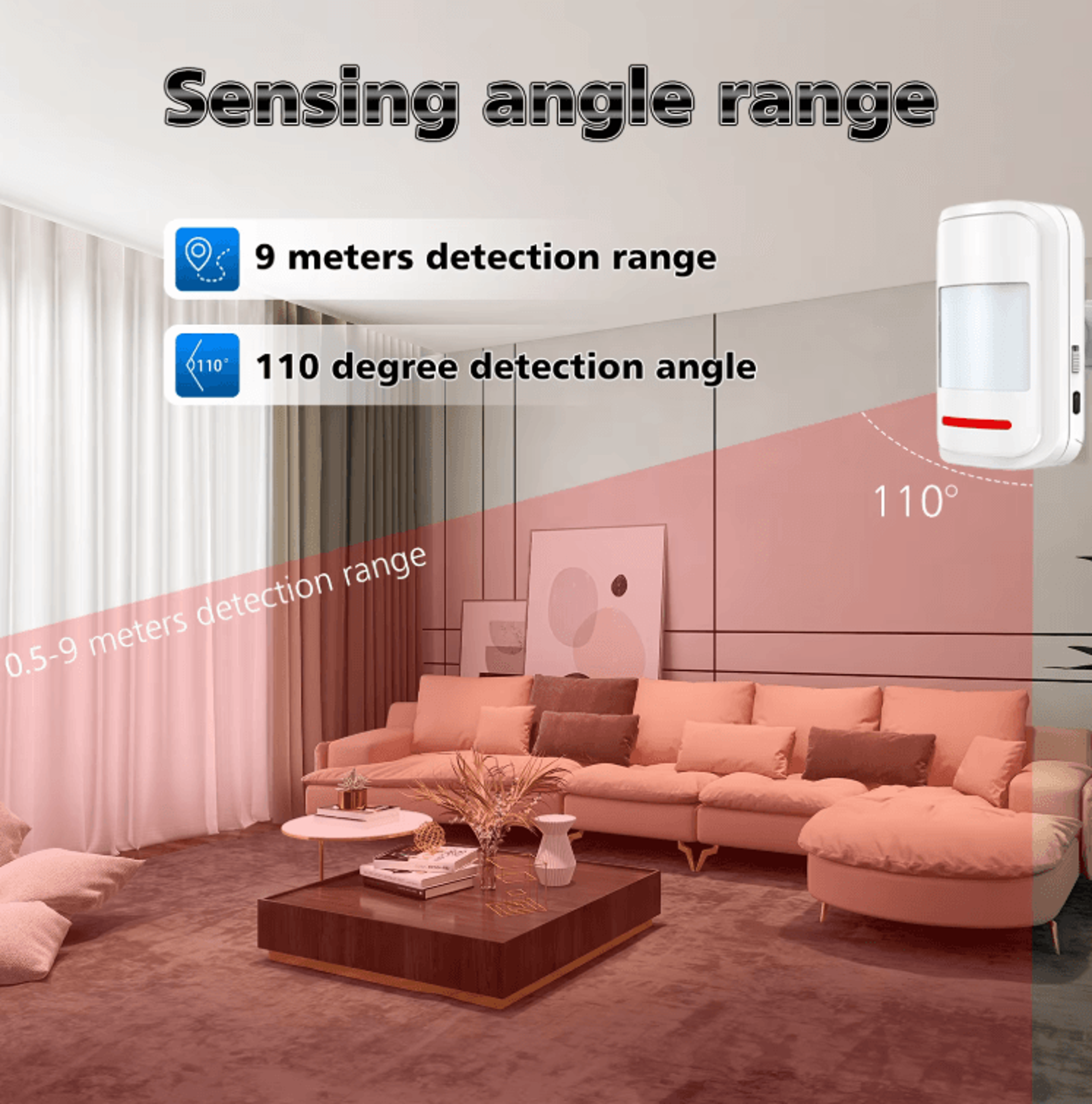 Wireless PIR Motion Sensor Alarm  120dB Infrared Human Detection Security Alarm With 433MHz Remote 2