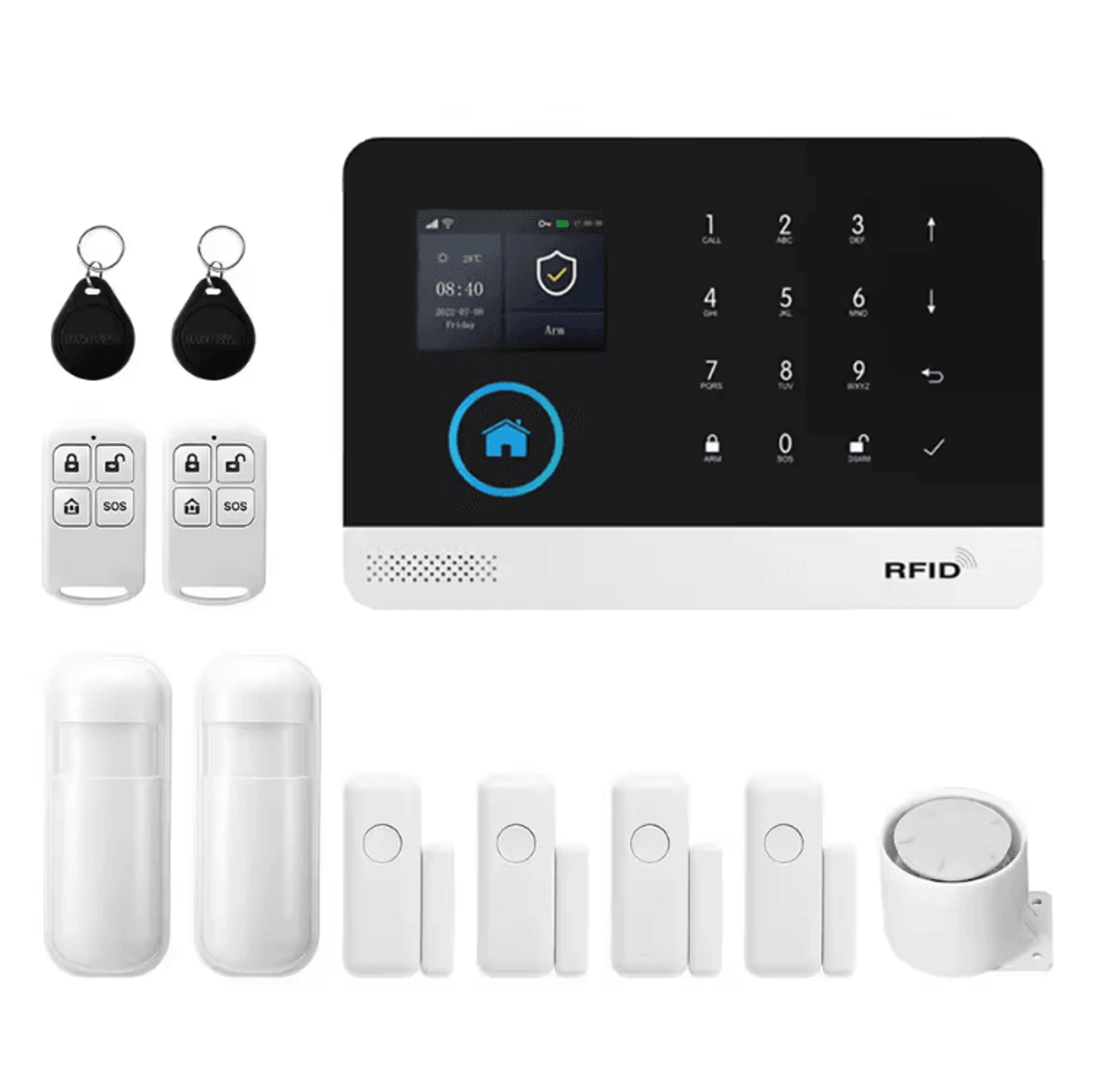 PGST WiFi GSM Tuya Smart Home Alarm System  Wireless Security Kit With Door  Motion Sensors 4