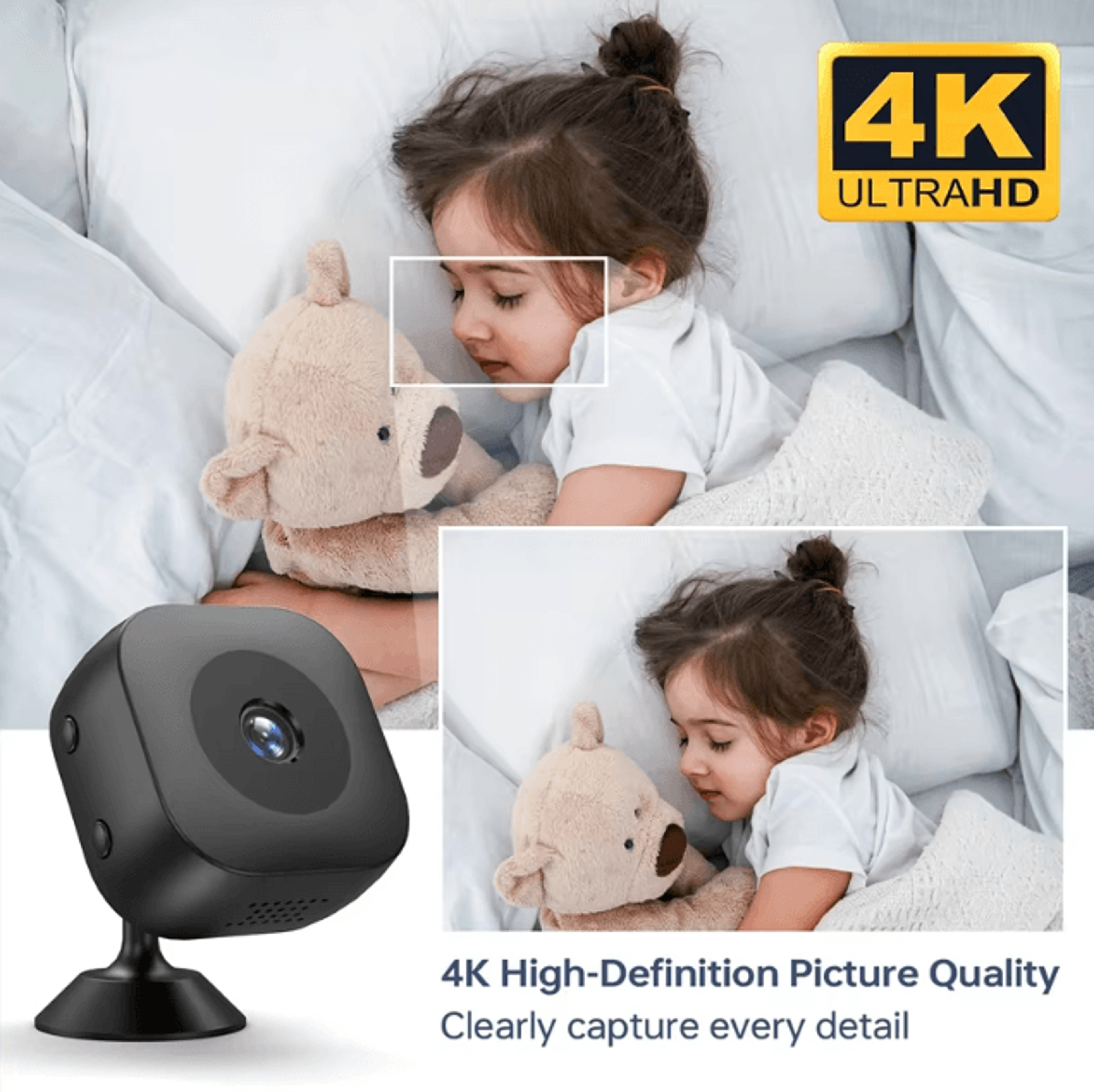 Mini 4K WiFi Security Camera  Wireless Smart Surveillance Cam With Night Vision  Motion Detection 1