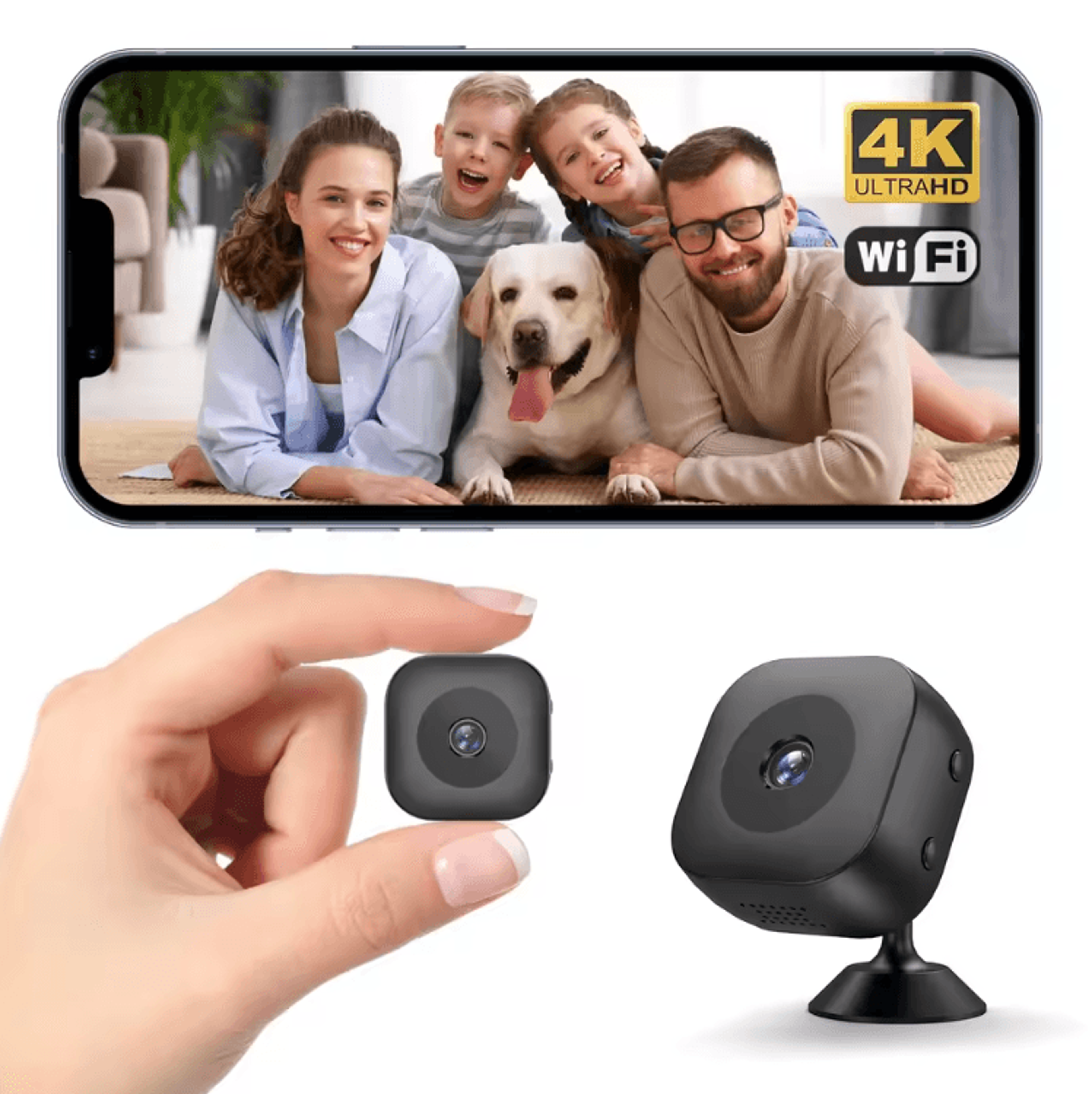 Mini 4K WiFi Security Camera  Wireless Smart Surveillance Cam With Night Vision  Motion Detection 2