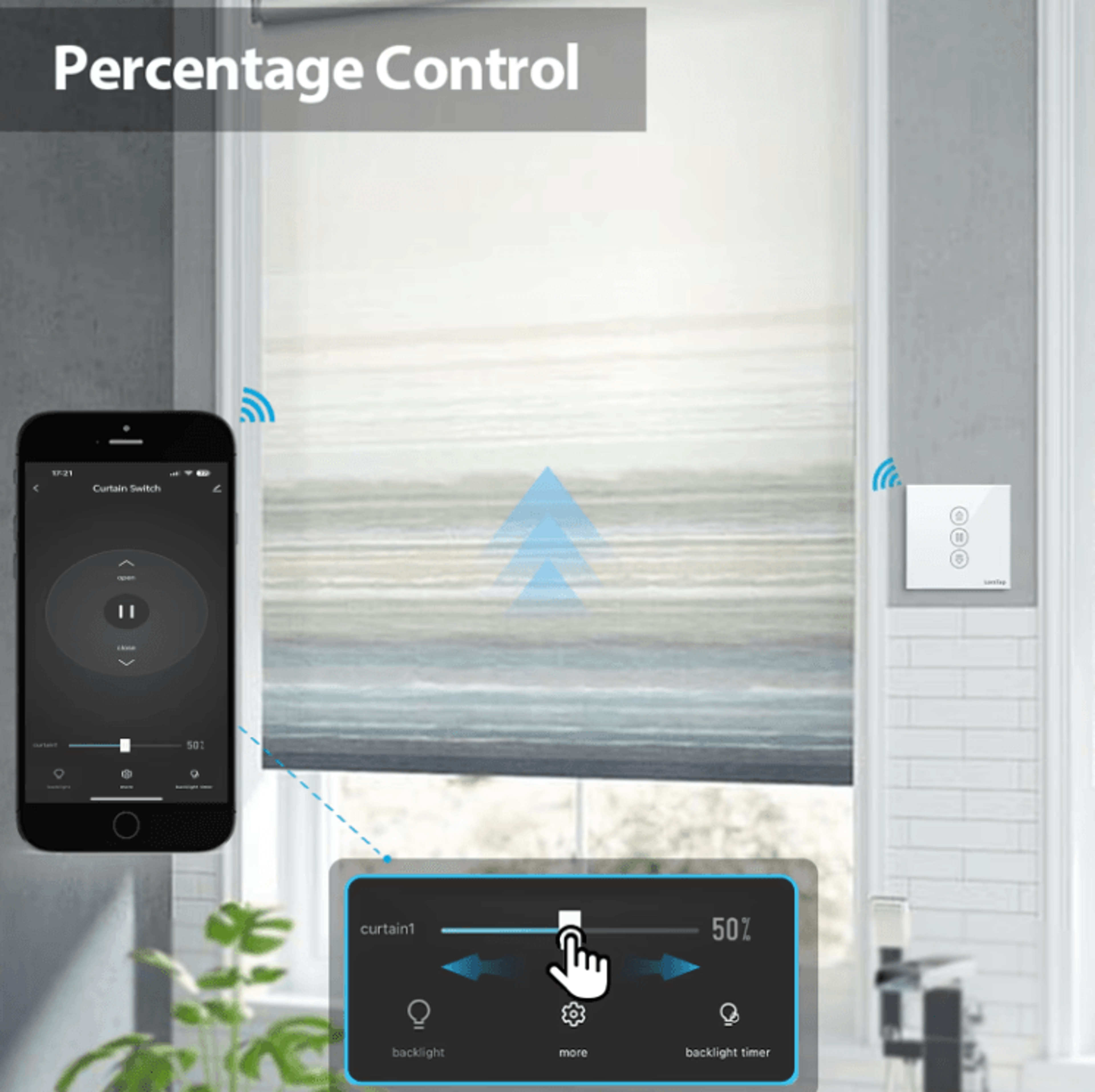 Tuya WiFi Roller Shutter Curtain Switch  Smart Motorized Blinds Controller With Remote Timer  Voice 0