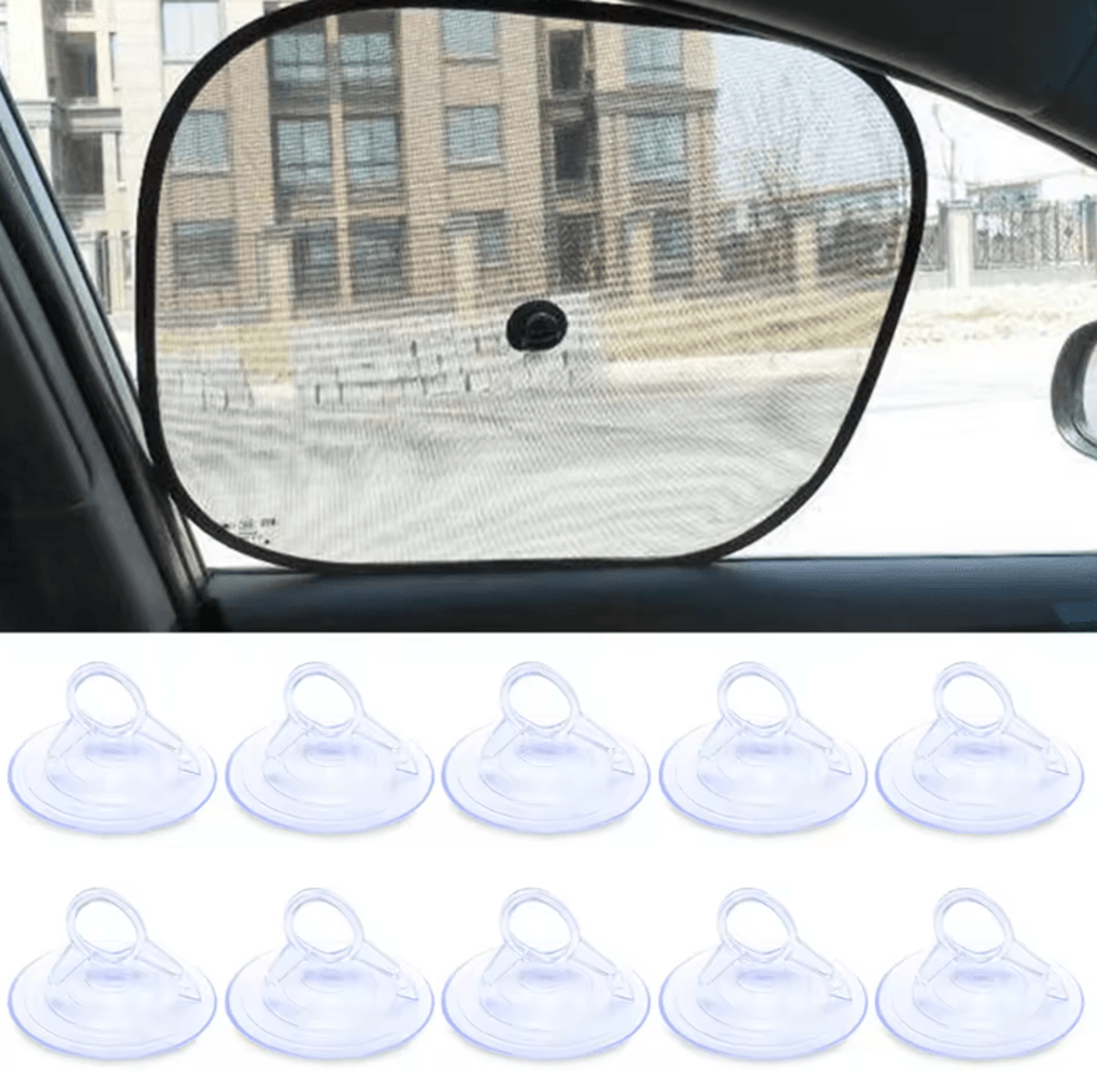 ClearGrip 45mm PVC Suction Cup Hooks Reusable Rubber Sucker Set 2