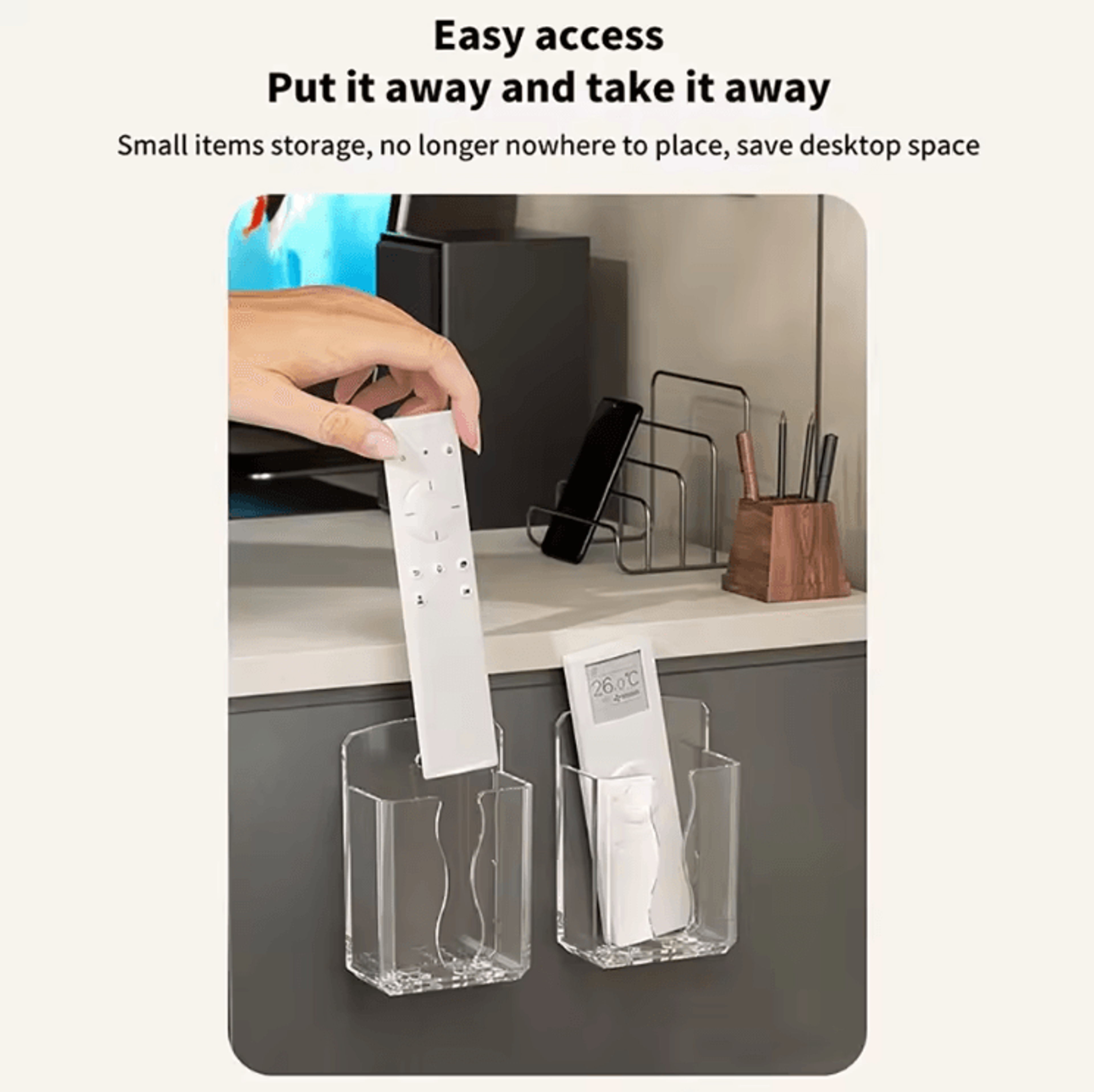 SmartMount Adhesive Wall Mounted Remote Control Holder Phone Charging Bracket 2