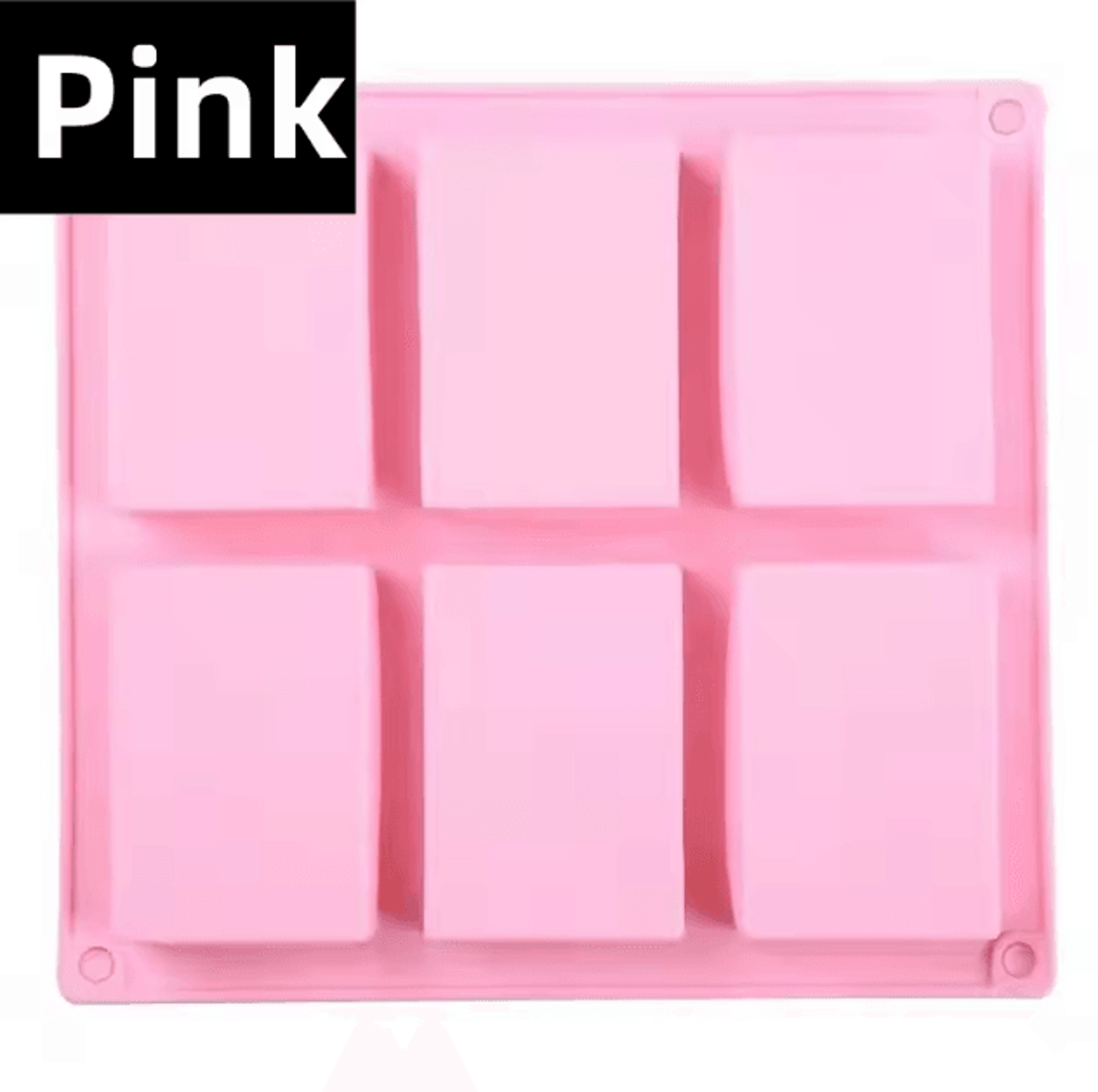 6 Grid Rectangle Silicone Mold For Soap Cake Chocolate And DIY Crafts 3