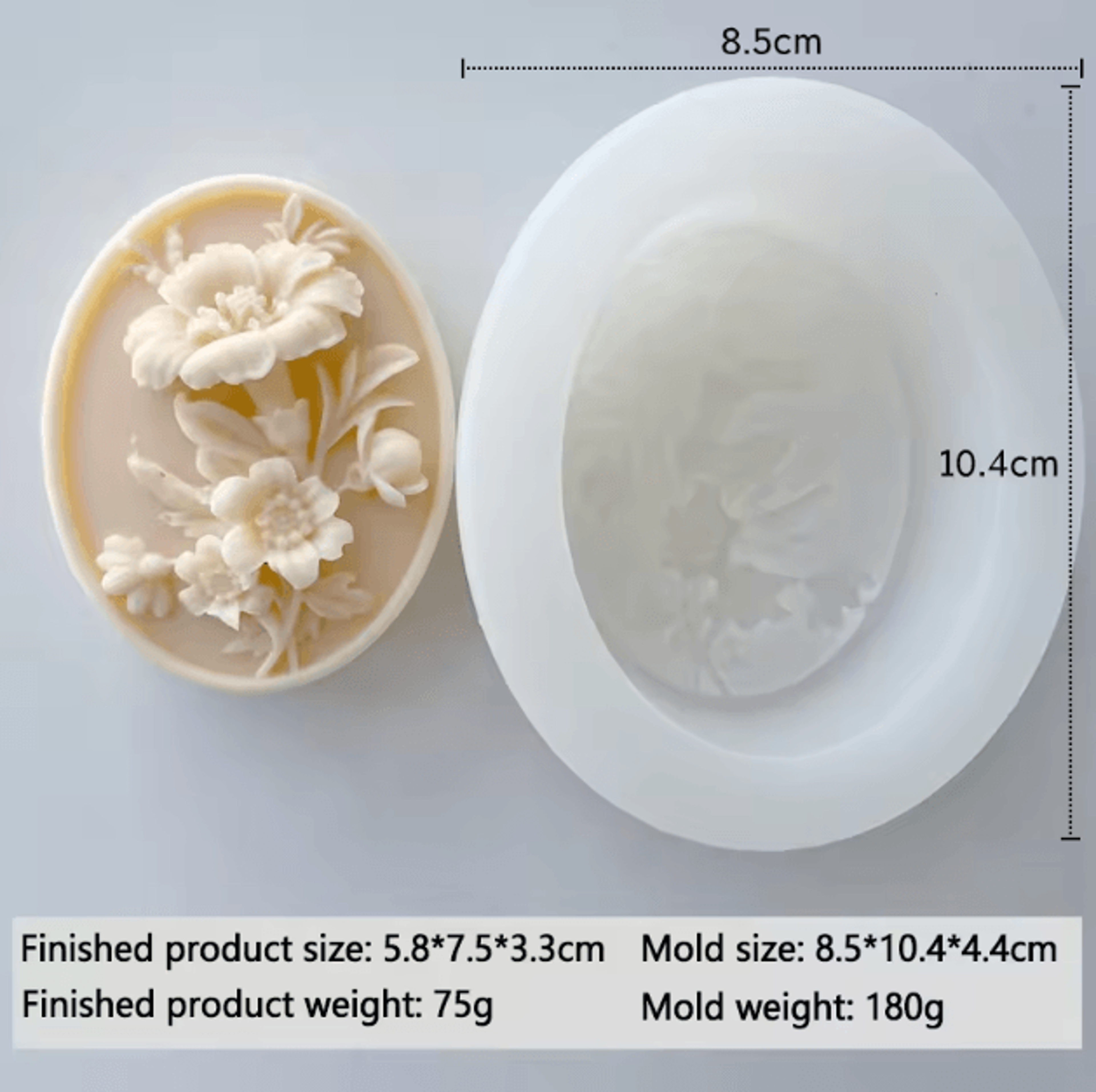 Peony Flower Silicone Mold For Soap Candle Chocolate And DIY Craft Creations 4