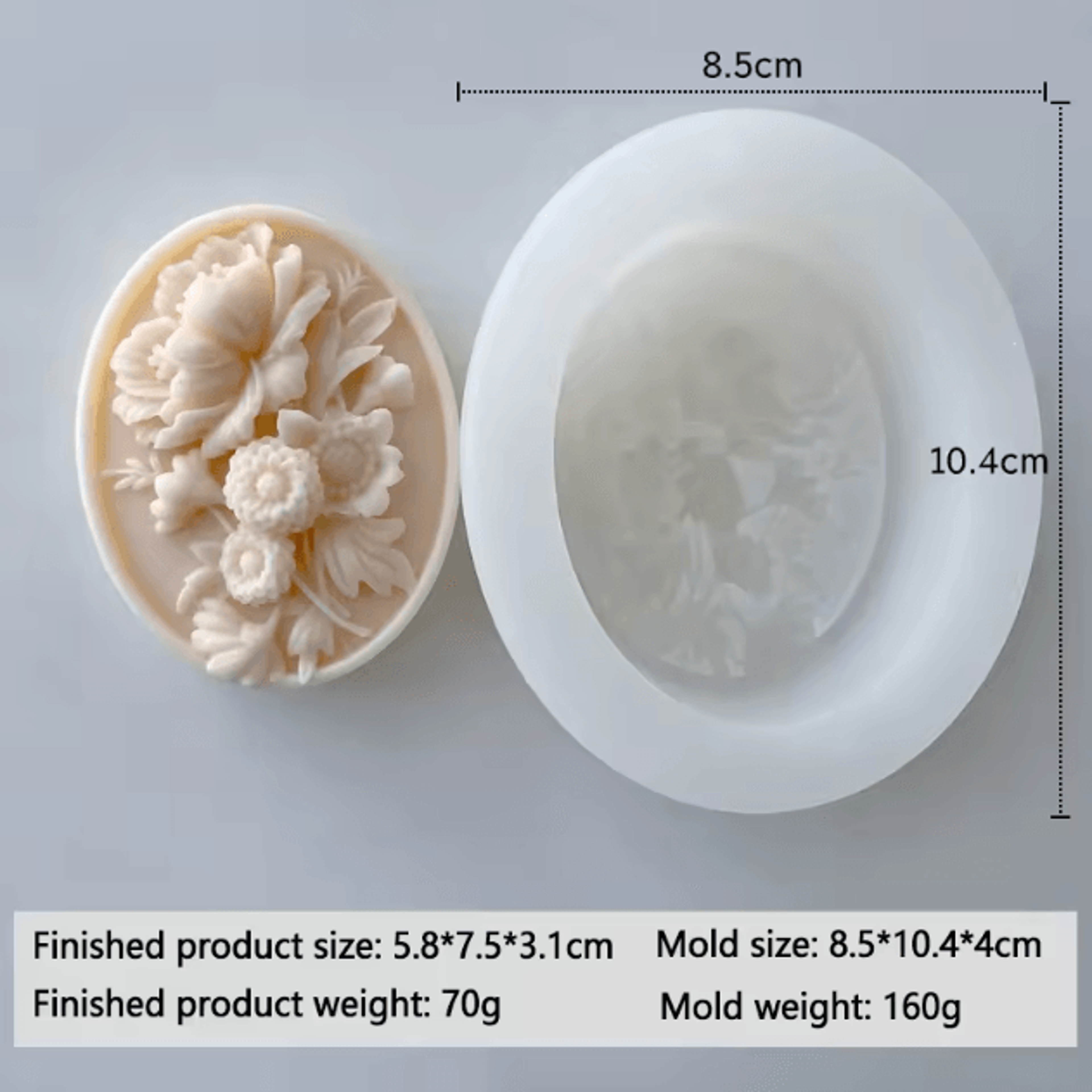 Peony Flower Silicone Mold For Soap Candle Chocolate And DIY Craft Creations 5