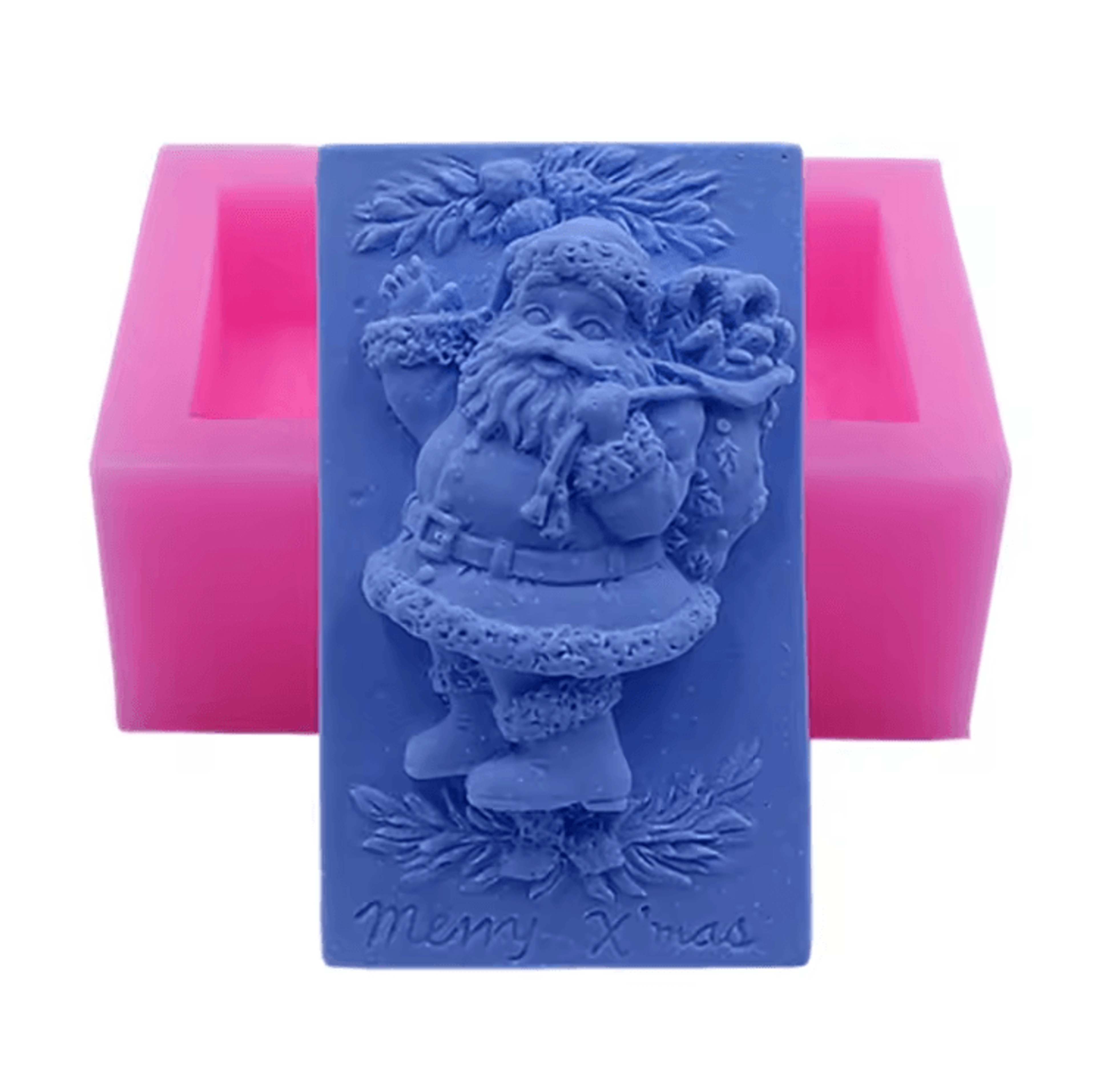 santa claus silicone mold for soap candle chocolate and festive diy crafts