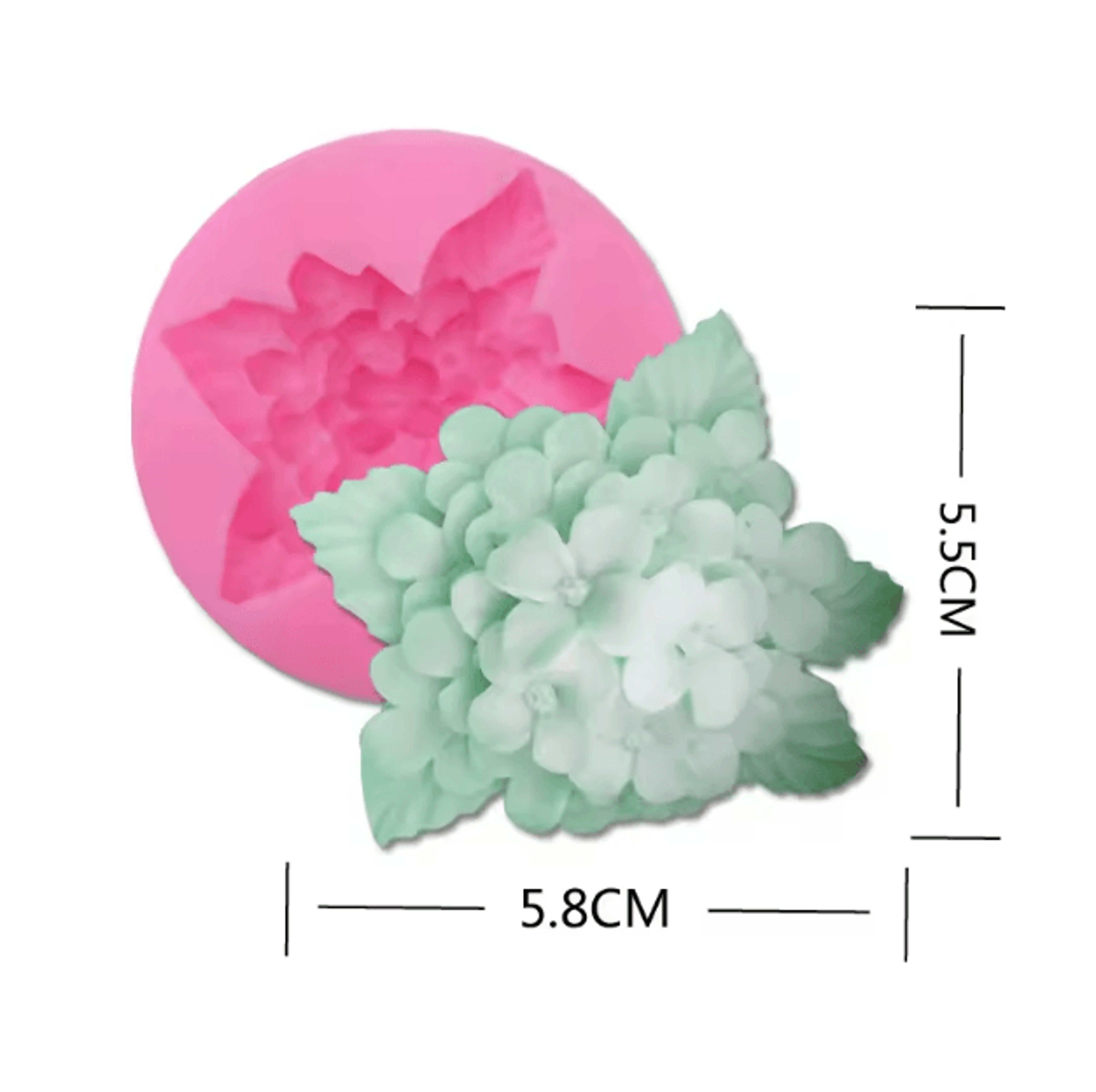 Hydrangea Flower Silicone Soap Molds For Soap Making Handmade Resin Form Mould Fondant Cake Decorat 0