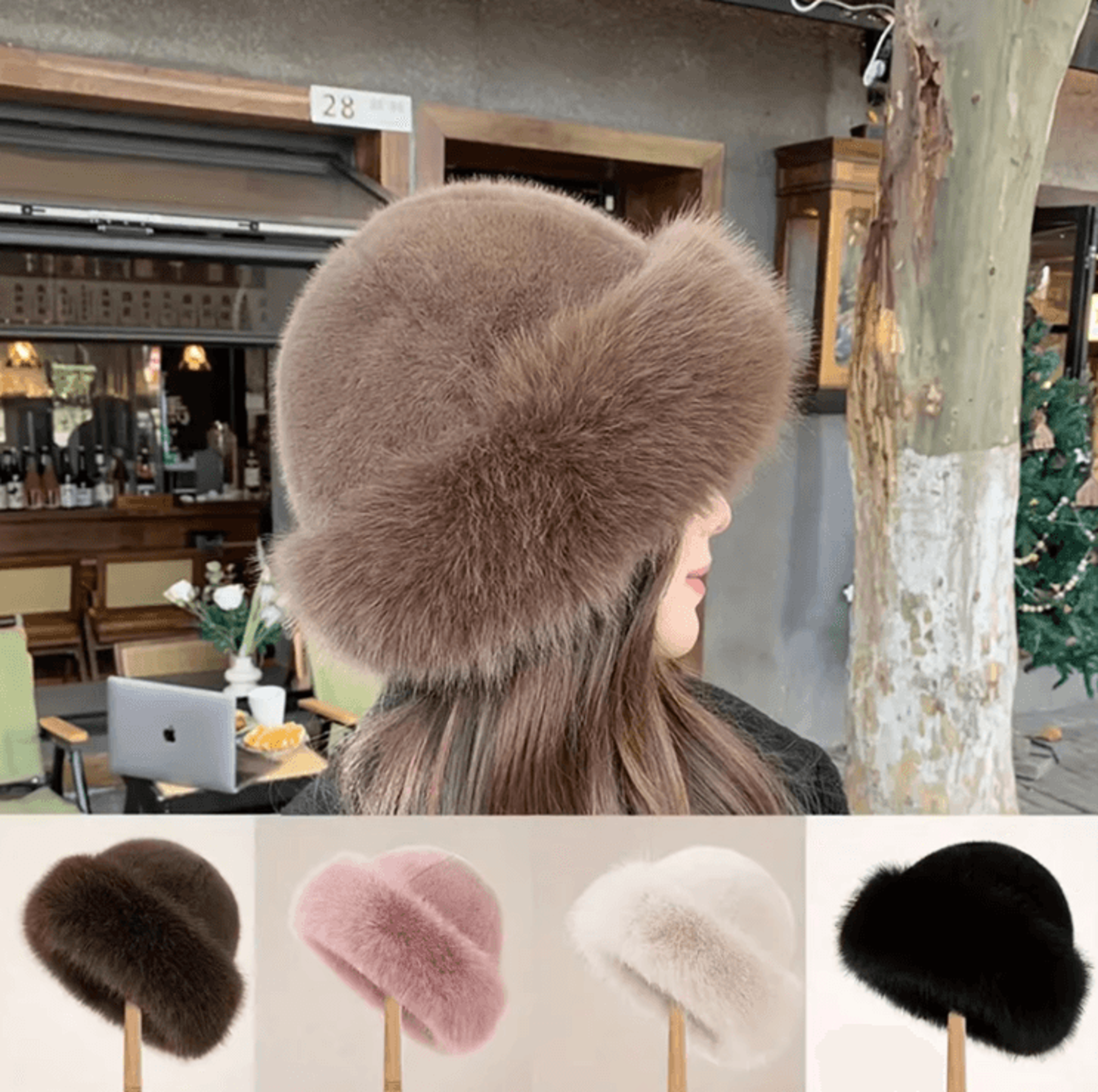 Fluffy Plush Fur Winter Hat With Ear Protection For Warm Outdoor Style 0