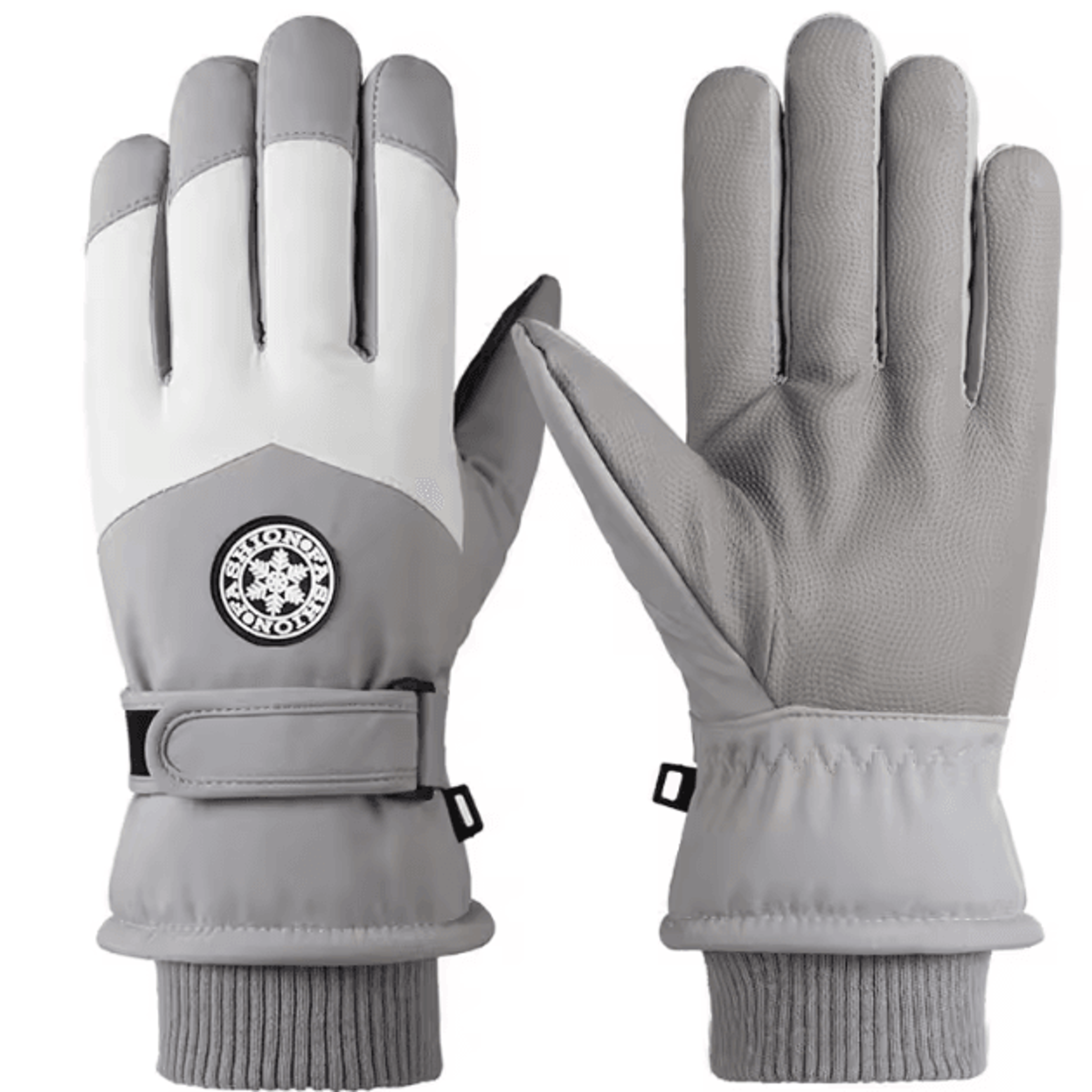 Waterproof Touchscreen Ski Gloves With PU Leather Grip Thermal Winter Snow Gloves For Outdoor Sport 6