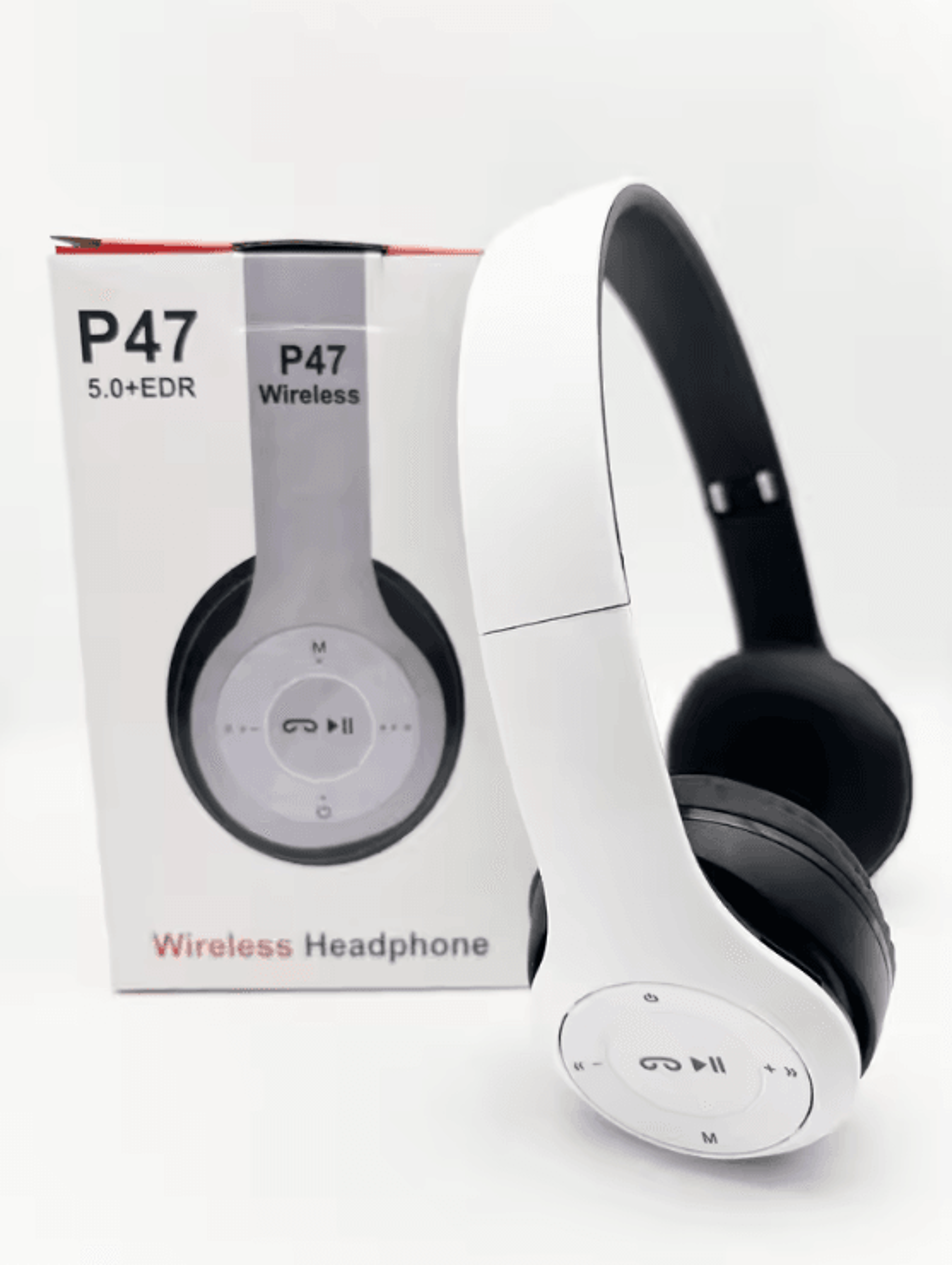 P47 Wireless Bluetooth Headphones Foldable Stereo OverEar Headset With Mic  FM 3