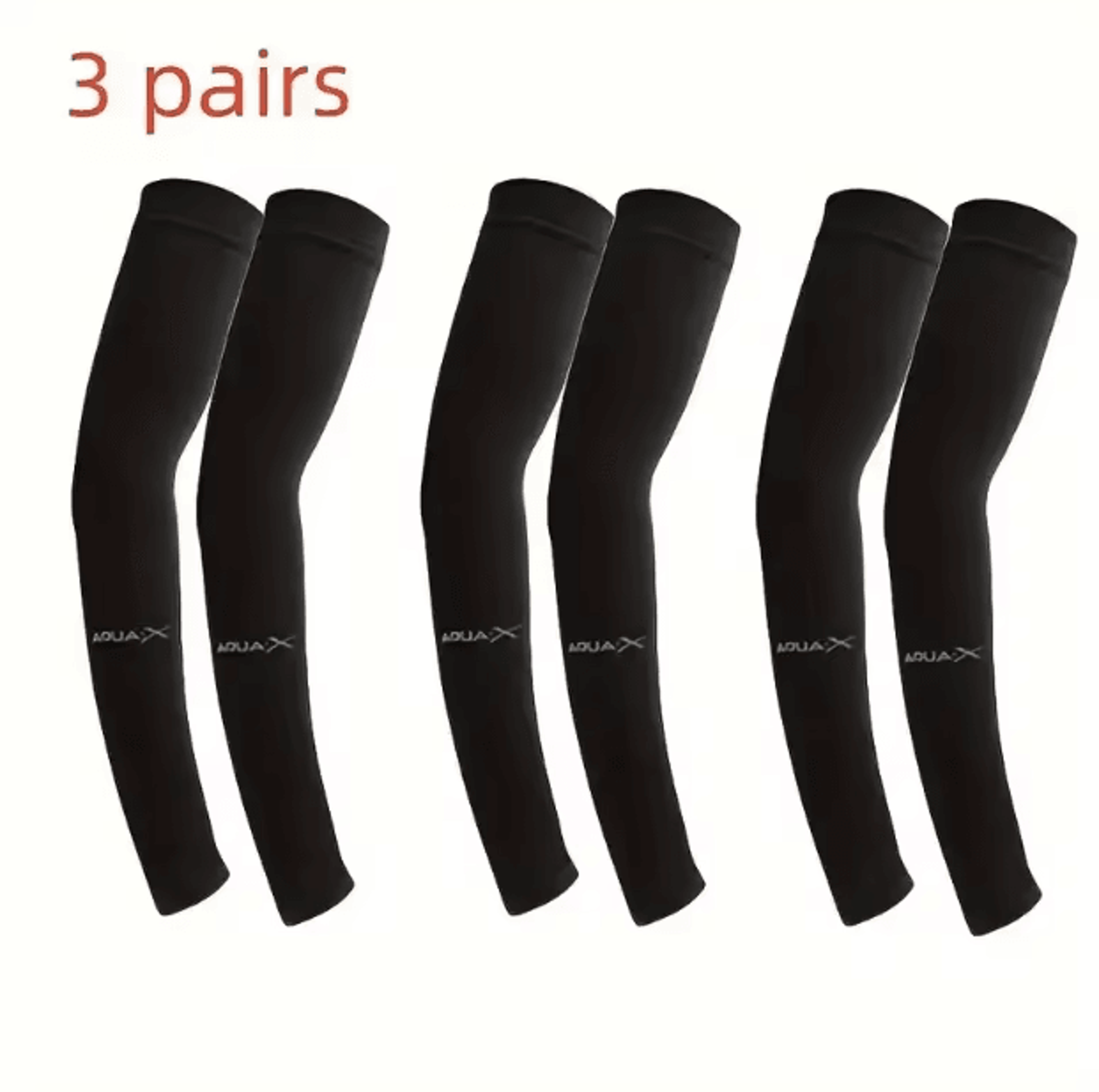 3 Pair Cooling UV Protection Arm Sleeves Breathable Compression Sun Sleeves For Sports And Outdoor  5