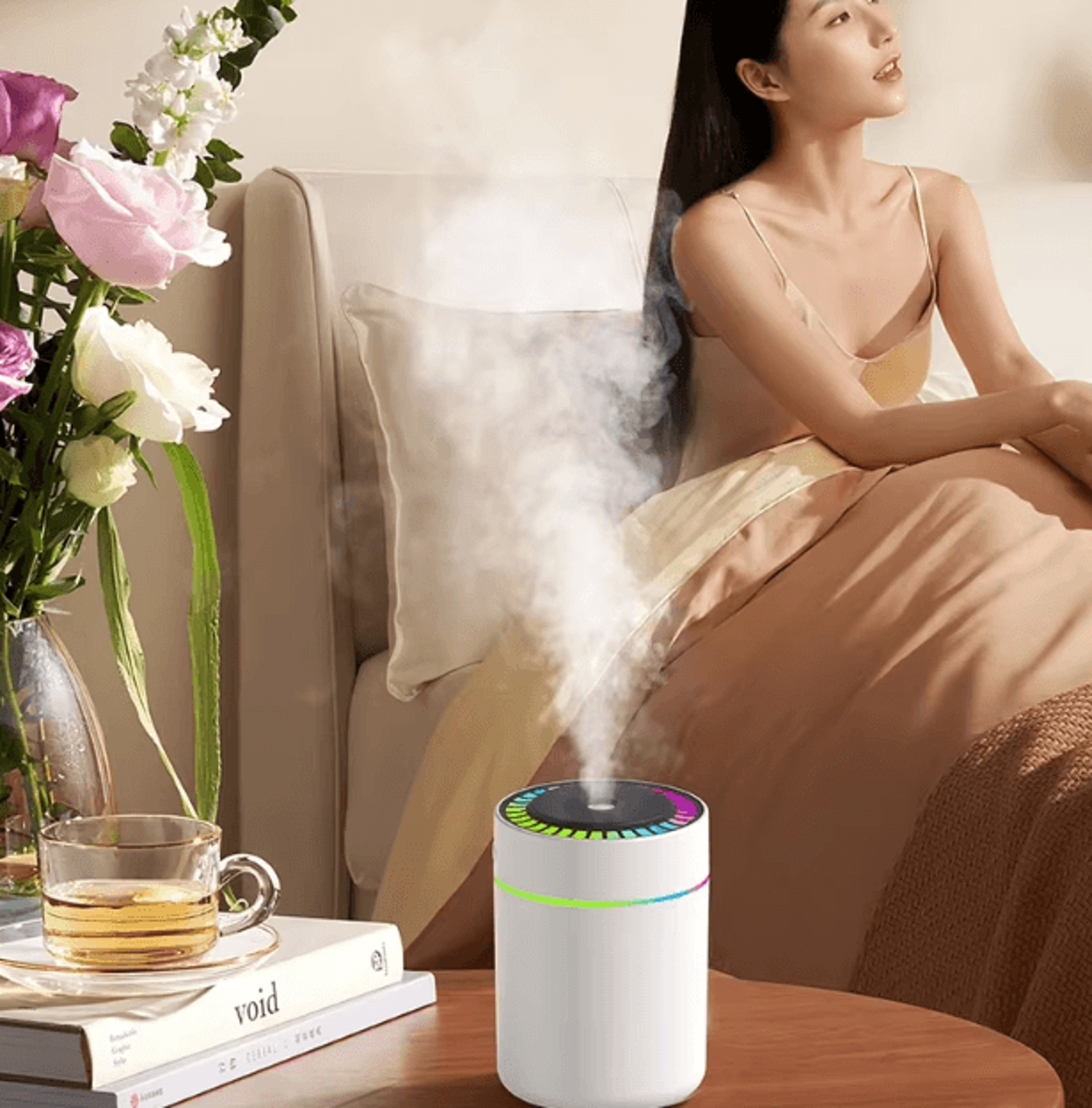 Mini USB Air Humidifier 180ML Aroma Diffuser LED Mist Maker For Home Car And Bedroom 2