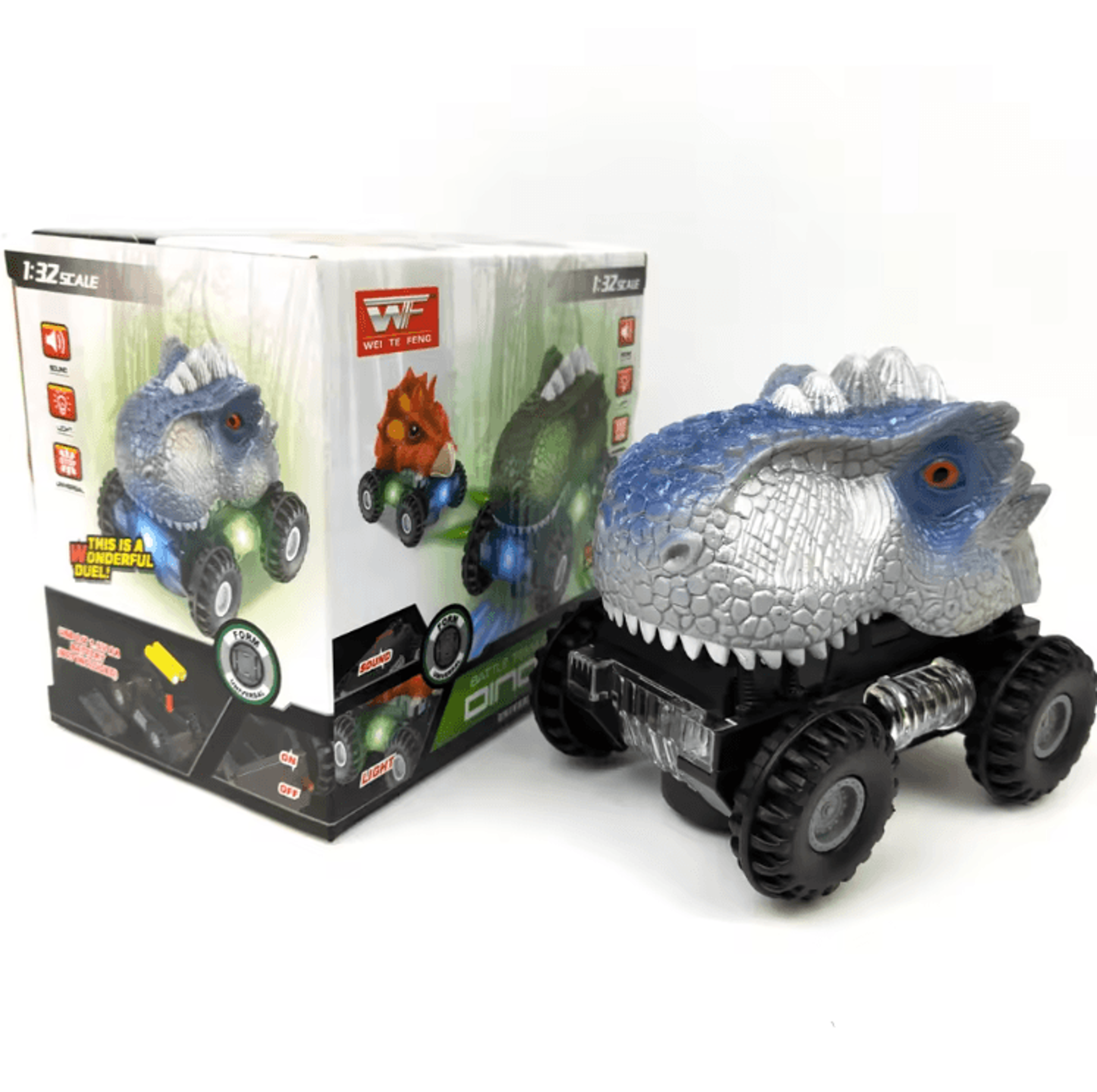 Electric Dinosaur Car Toy  Interactive Dino Vehicle With Lights Sound  Motion 3