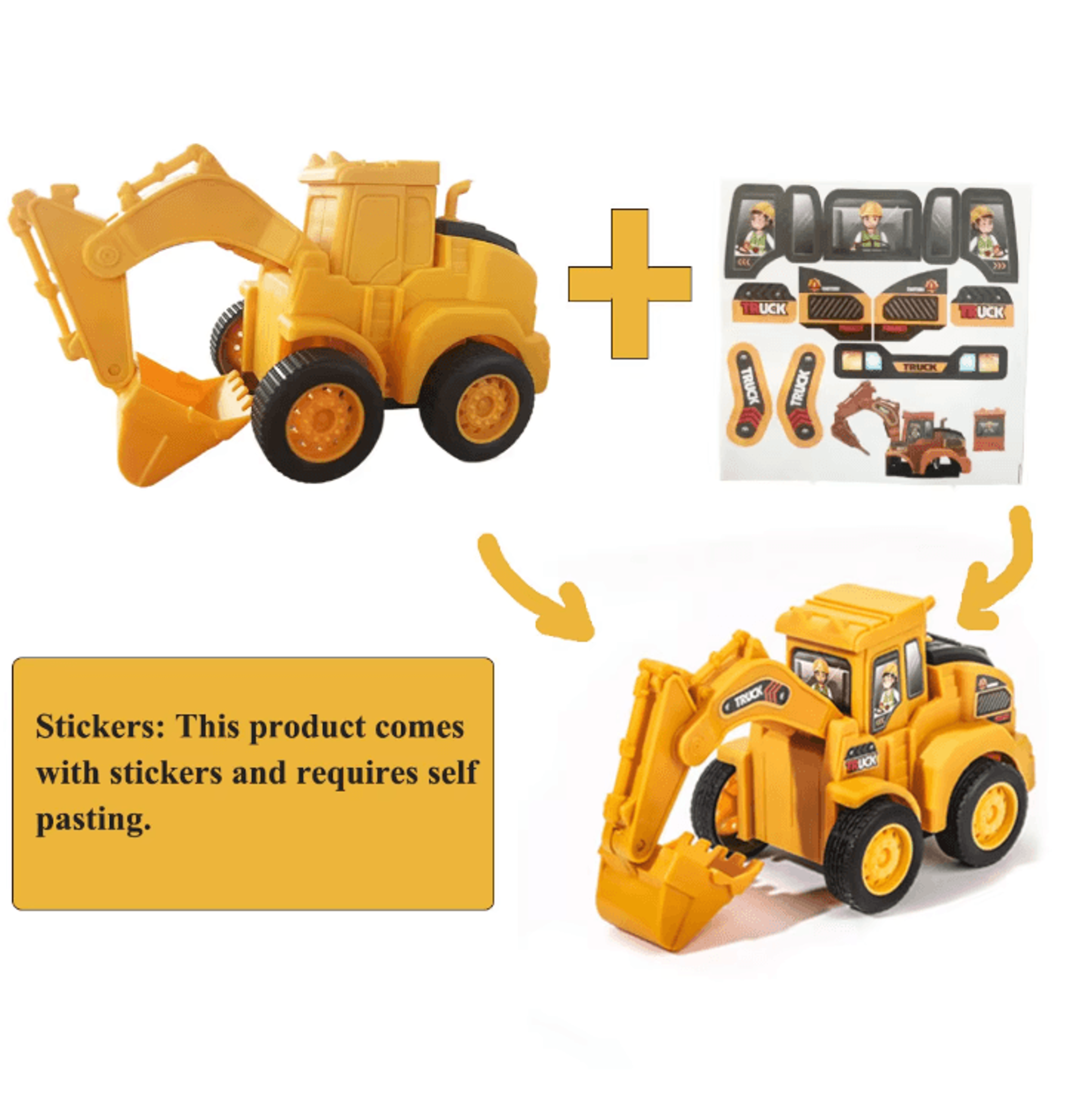 Press  Go Construction Vehicle Toy Set  Kids Excavator  Bulldozer Engineering Cars 2