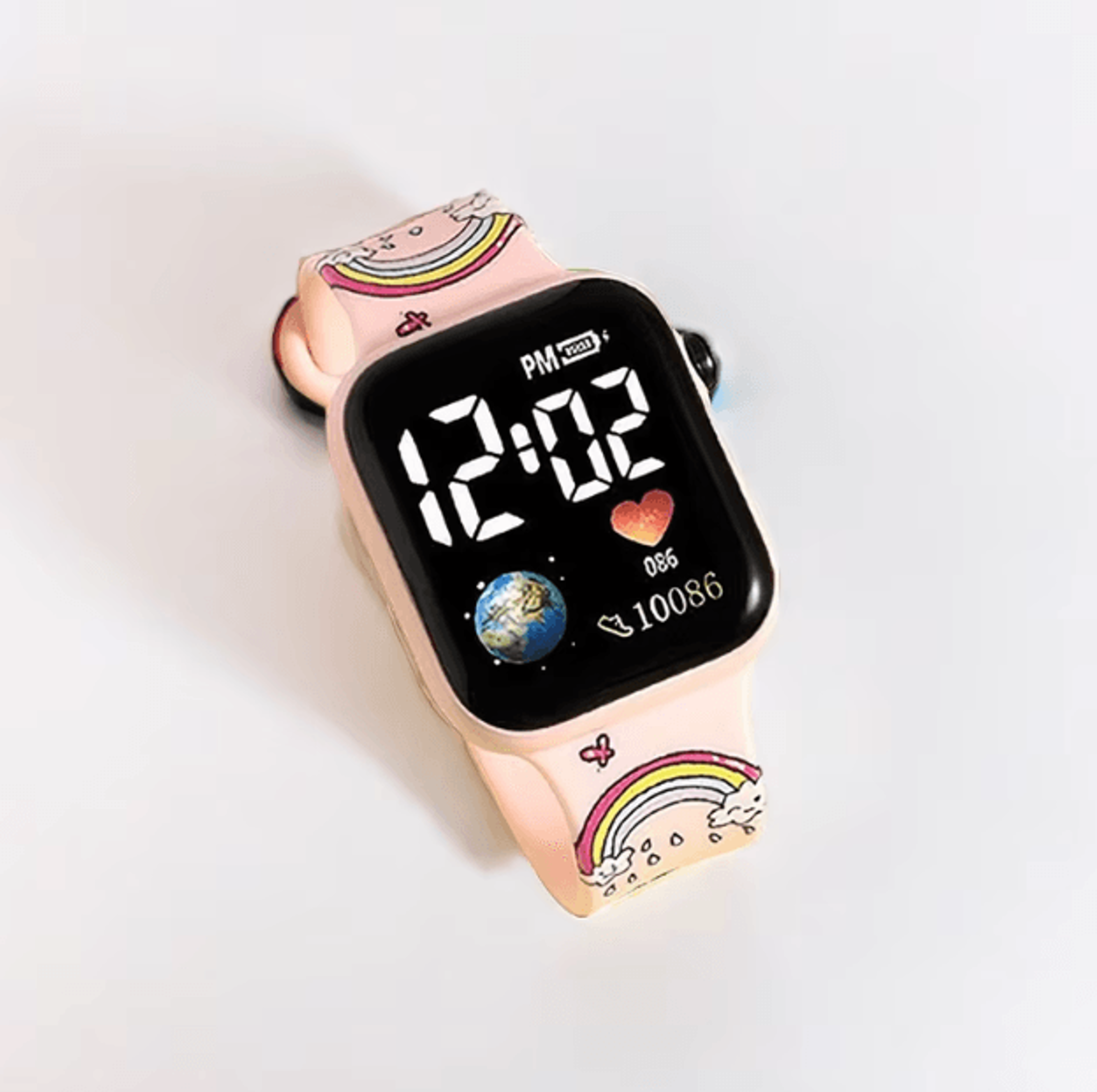Cartoon Kids Digital Watch  Stitch  Hello Kitty Silicone Wristwatch For Girls 1